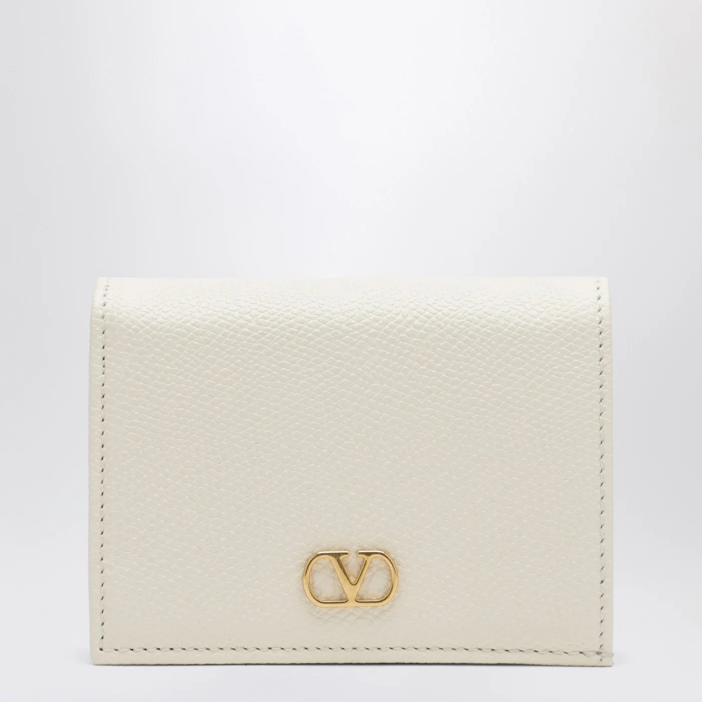 Valentino Garavani VLogo Signature ivory leather wallet