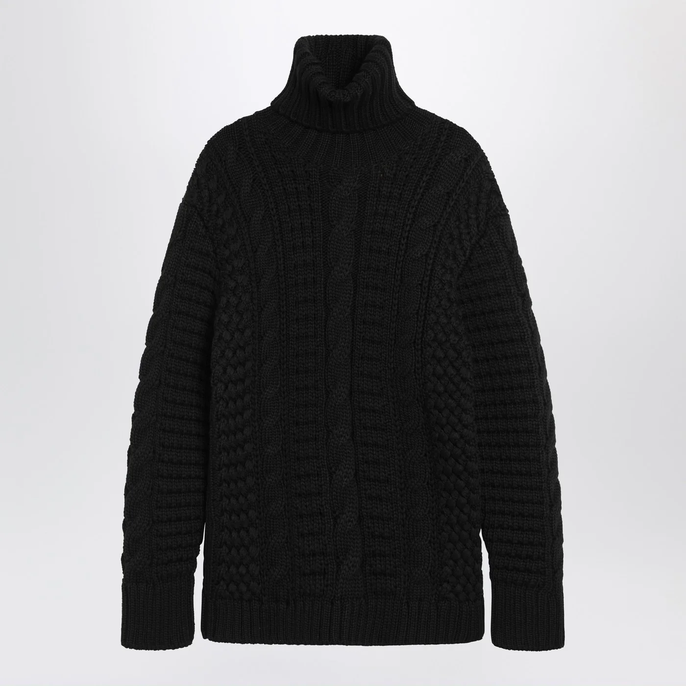 Moncler X Edward Enninful Black wool turtleneck sweater