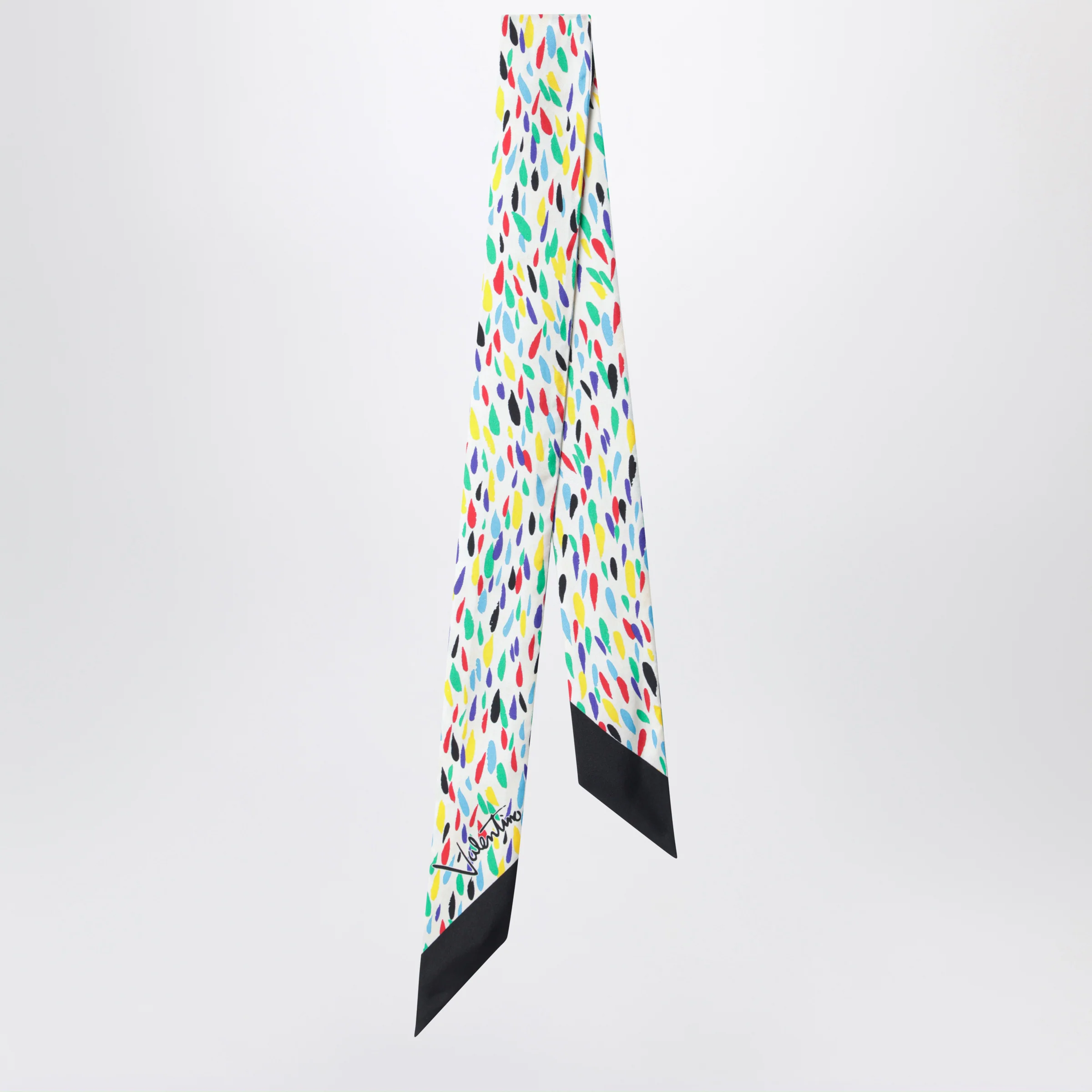 Valentino Garavani Silk bandeau scarf with multicolor print