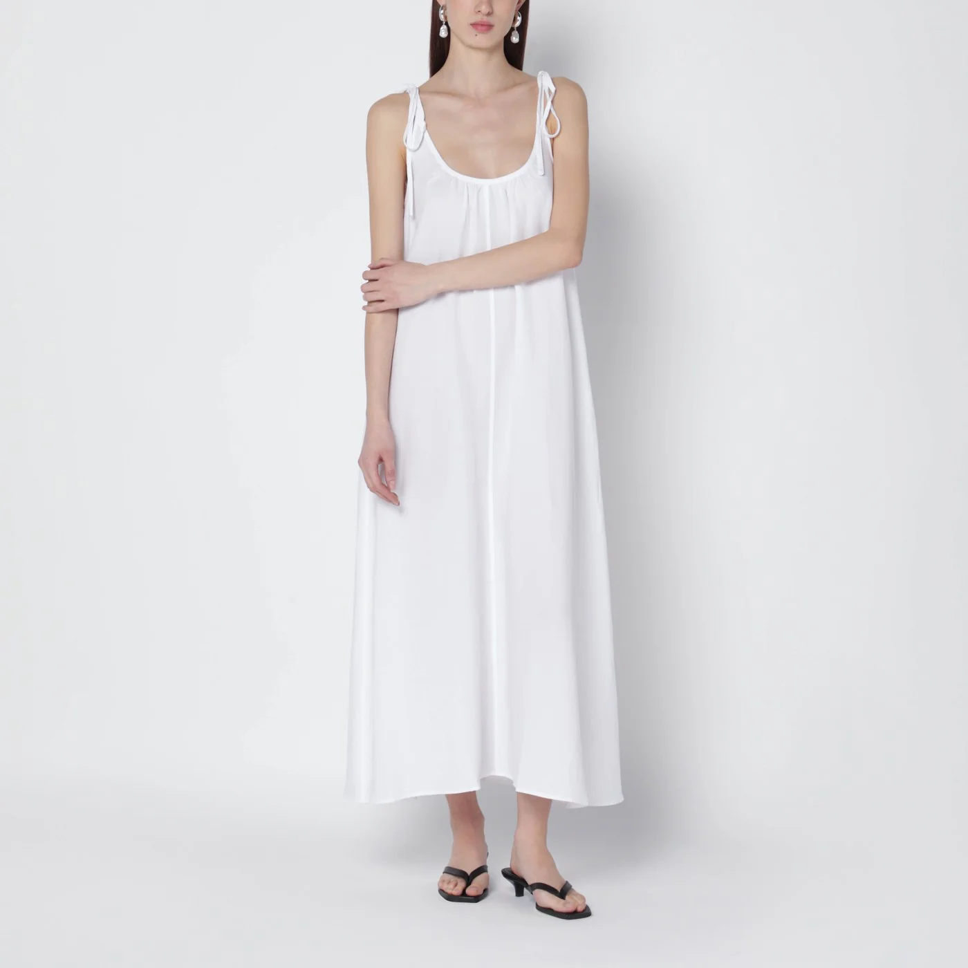 ANINE BING White linen-blend dress