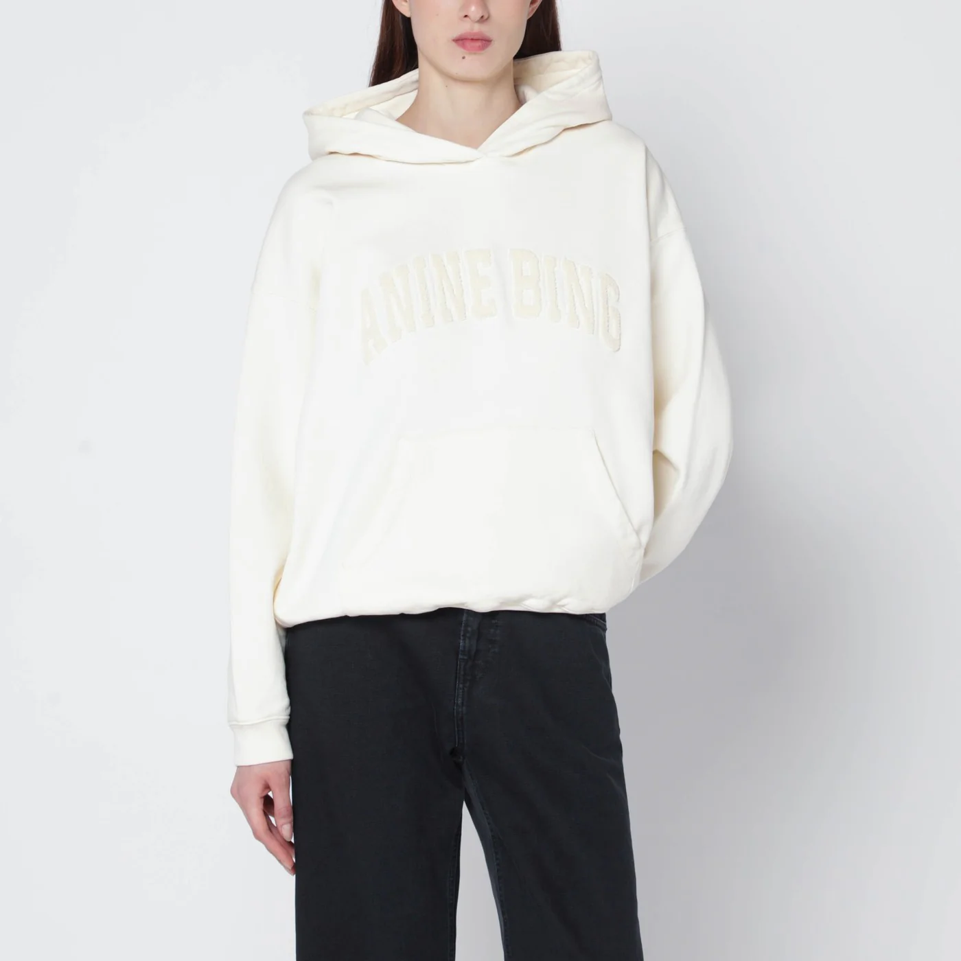 ANINE BING Cream Harvey hoodie