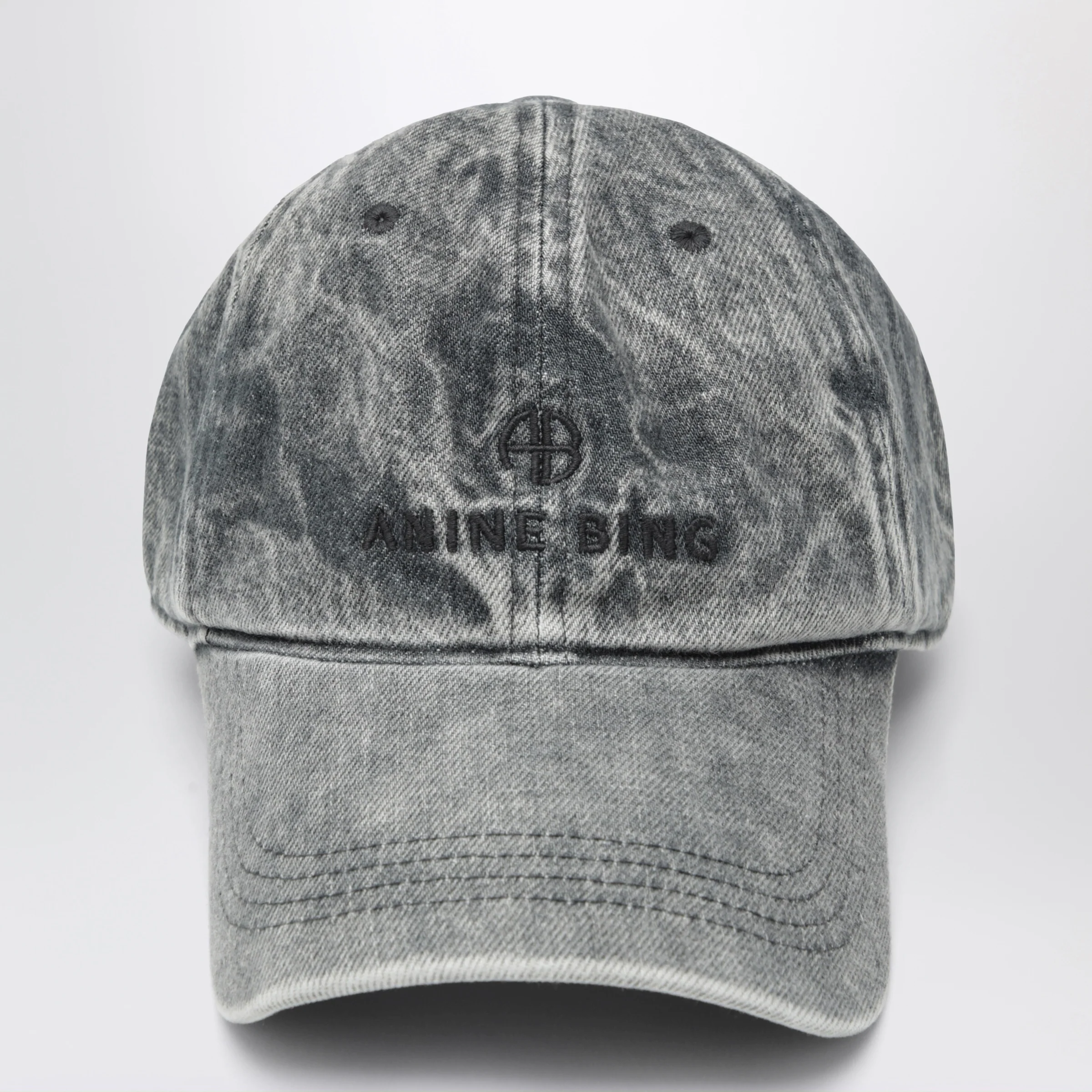 ANINE BING Jeremy baseball cap in washed-effect grey