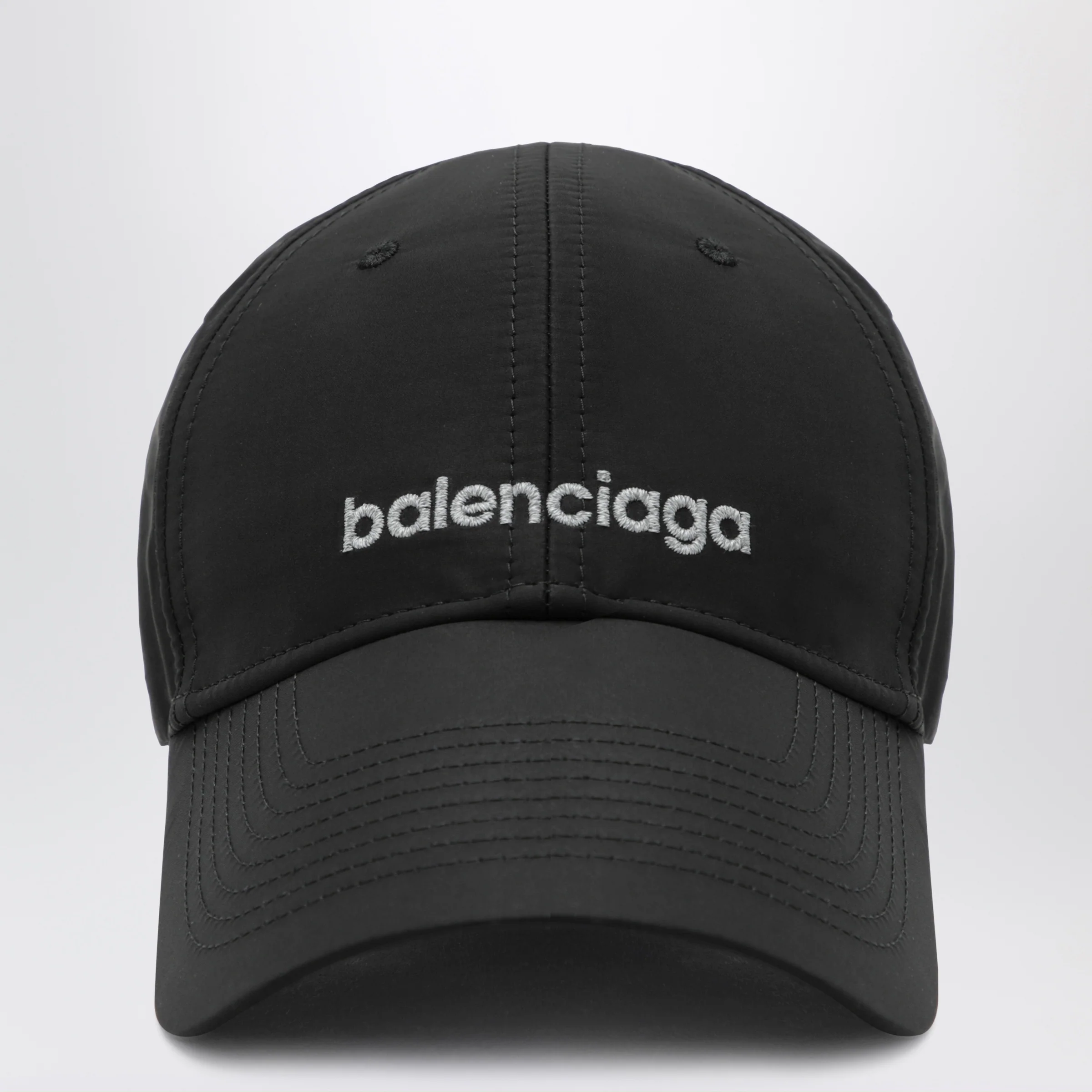 Balenciaga Black techwear cap with reflective detailing