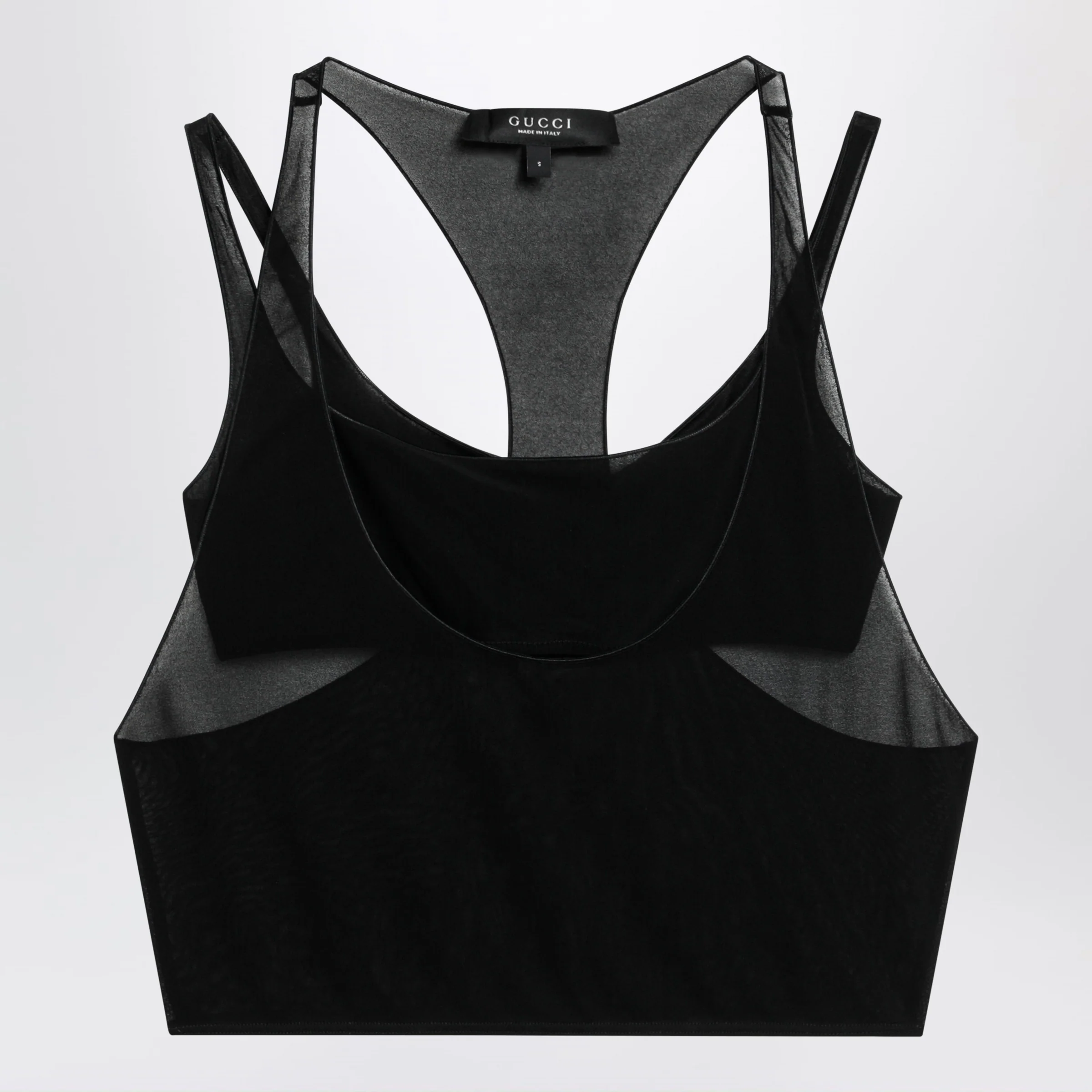 GUCCI Black lightweight crêpe jersey bralette set