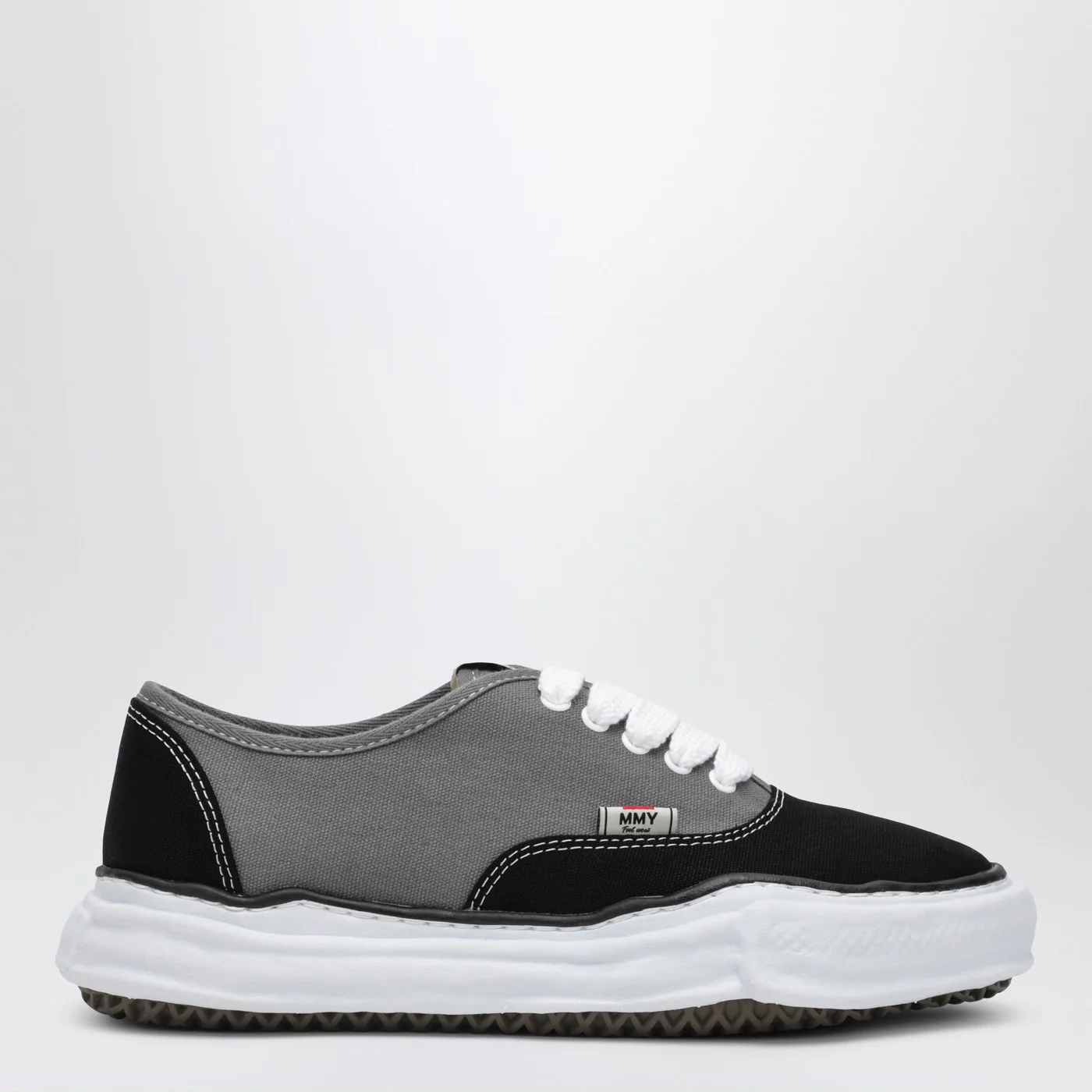 Maison MIHARA YASUHIRO Baker OG Sneakers in Black/Grey Canvas