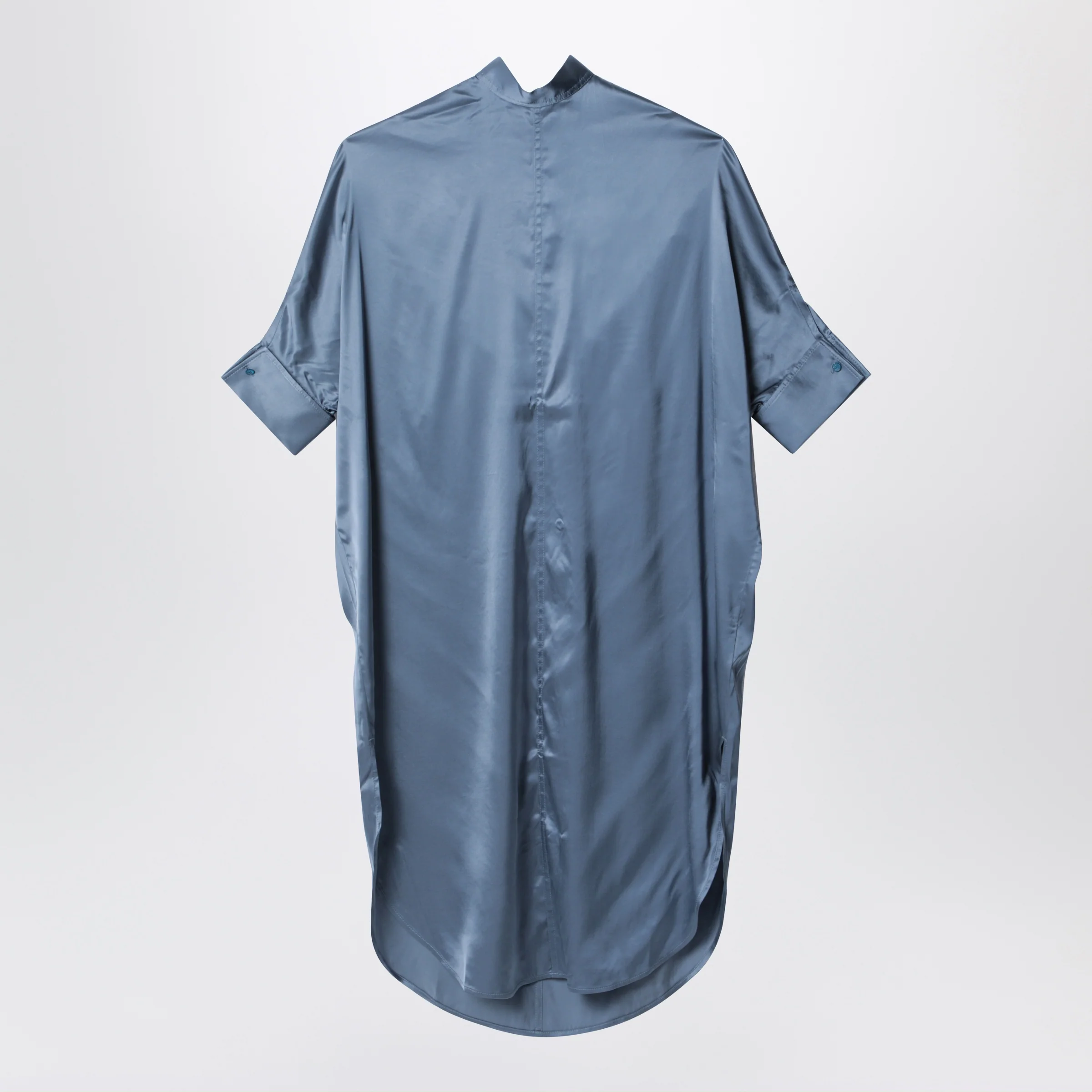 Acne Studios Satin tunic dress Dirty blue
