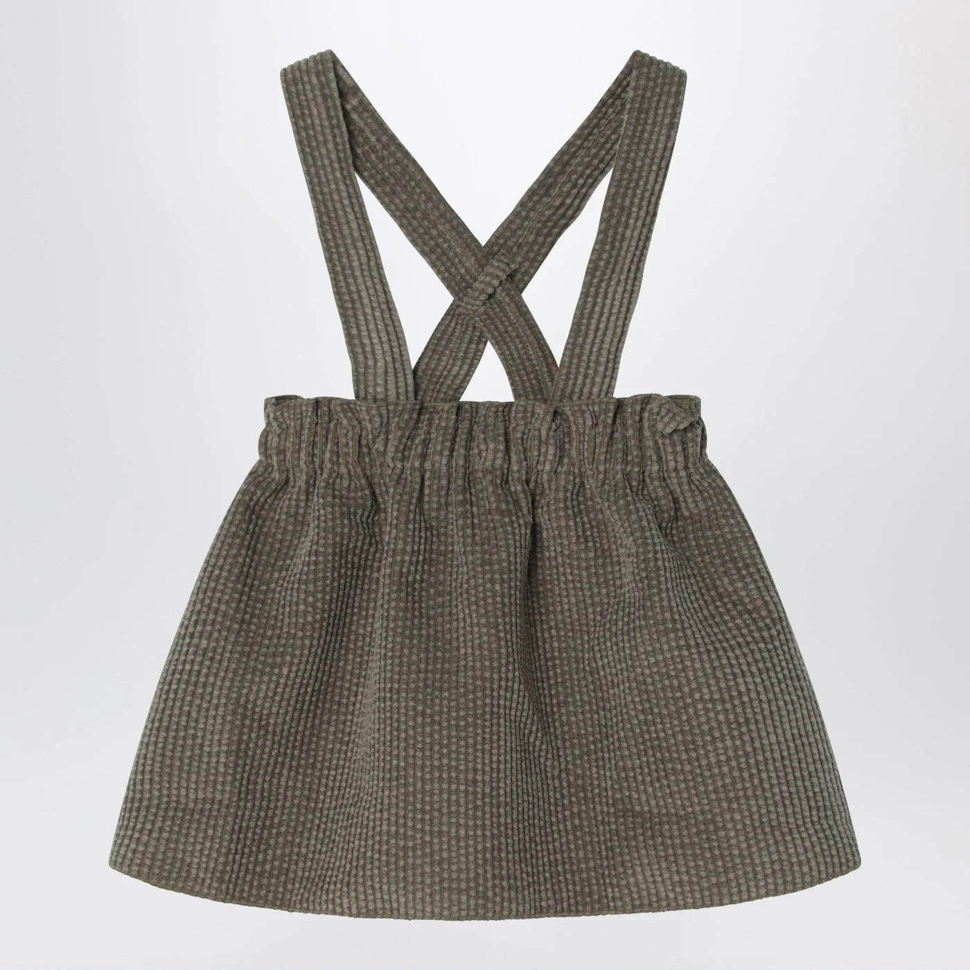 Teddy & Minou Moss green ribbed overalls
