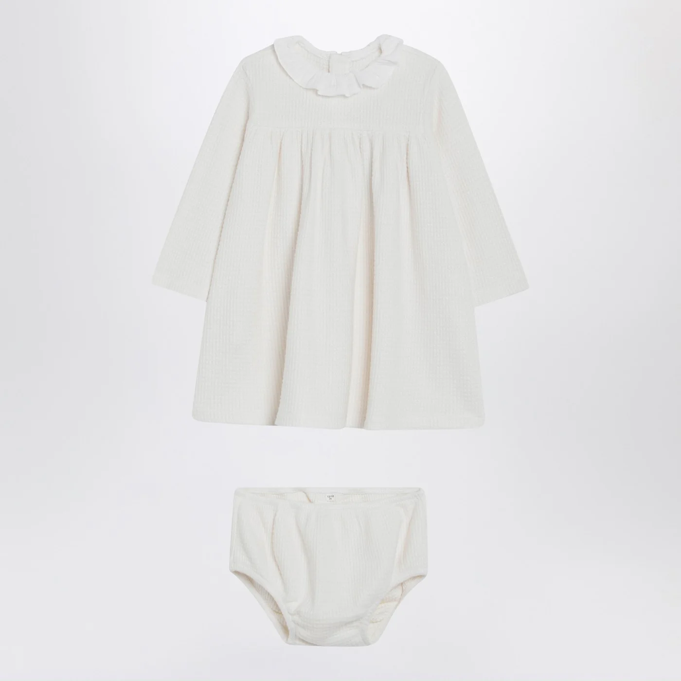 Teddy & Minou Milk white dress with matching bloomers