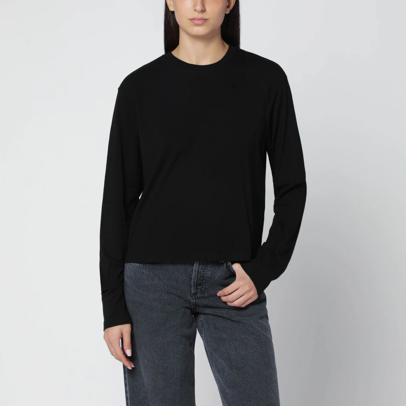 AGOLDE Black organic cotton top