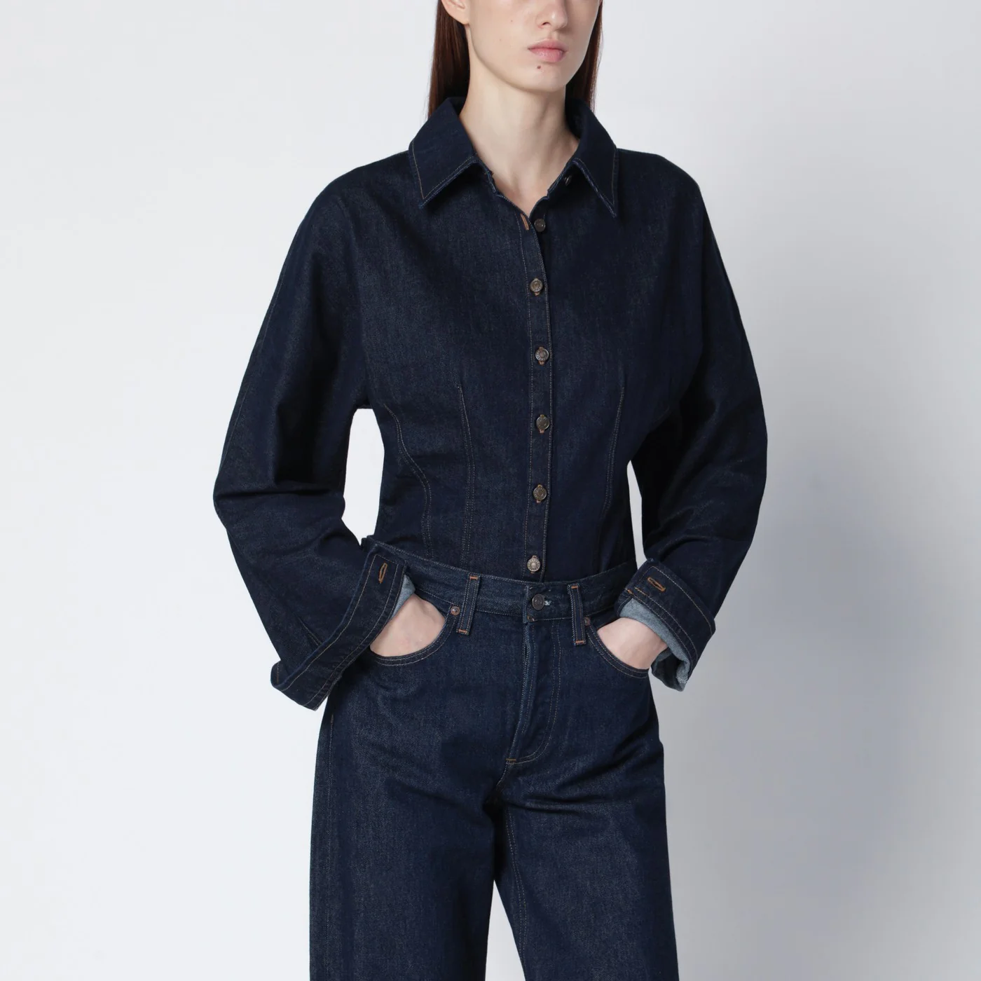 AGOLDE Dark indigo denim shirt