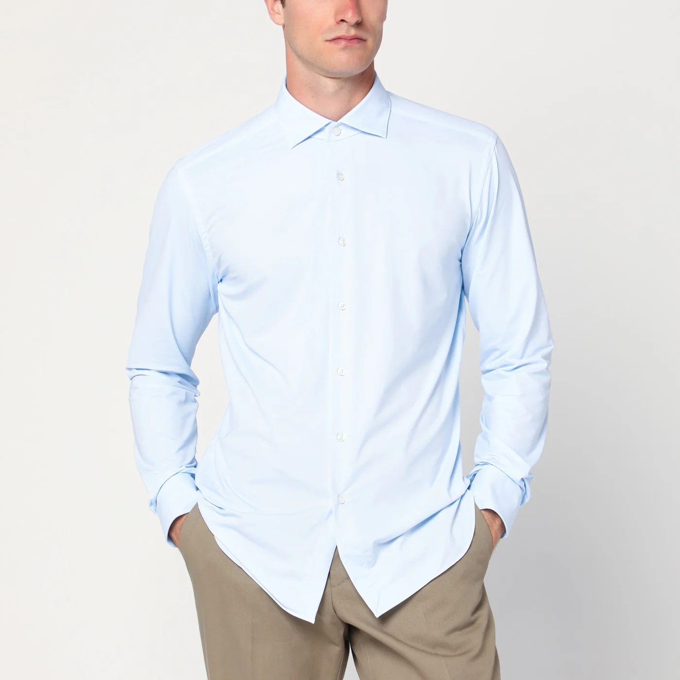 XACUS Light blue Active twill shirt