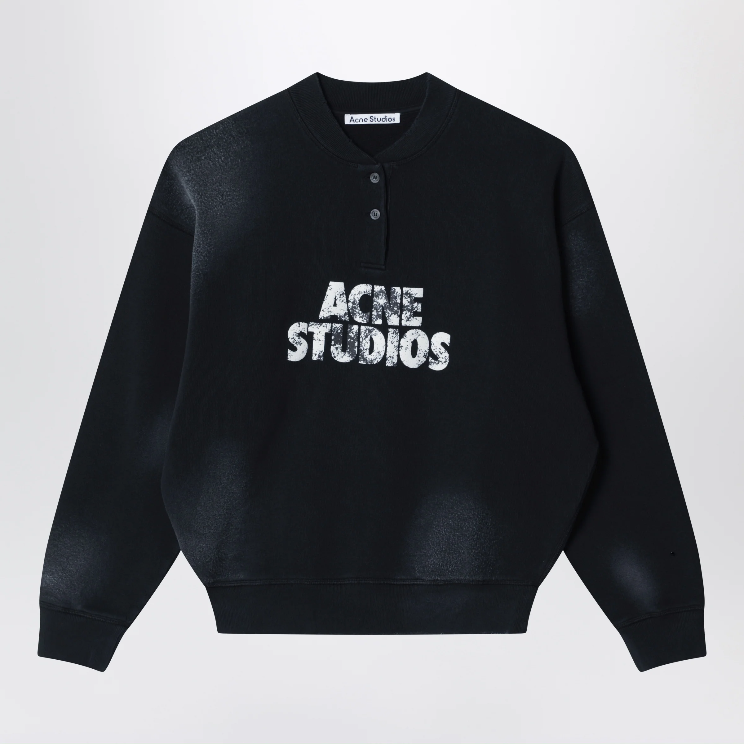 Acne Studios Fleece logo sweatshirt black