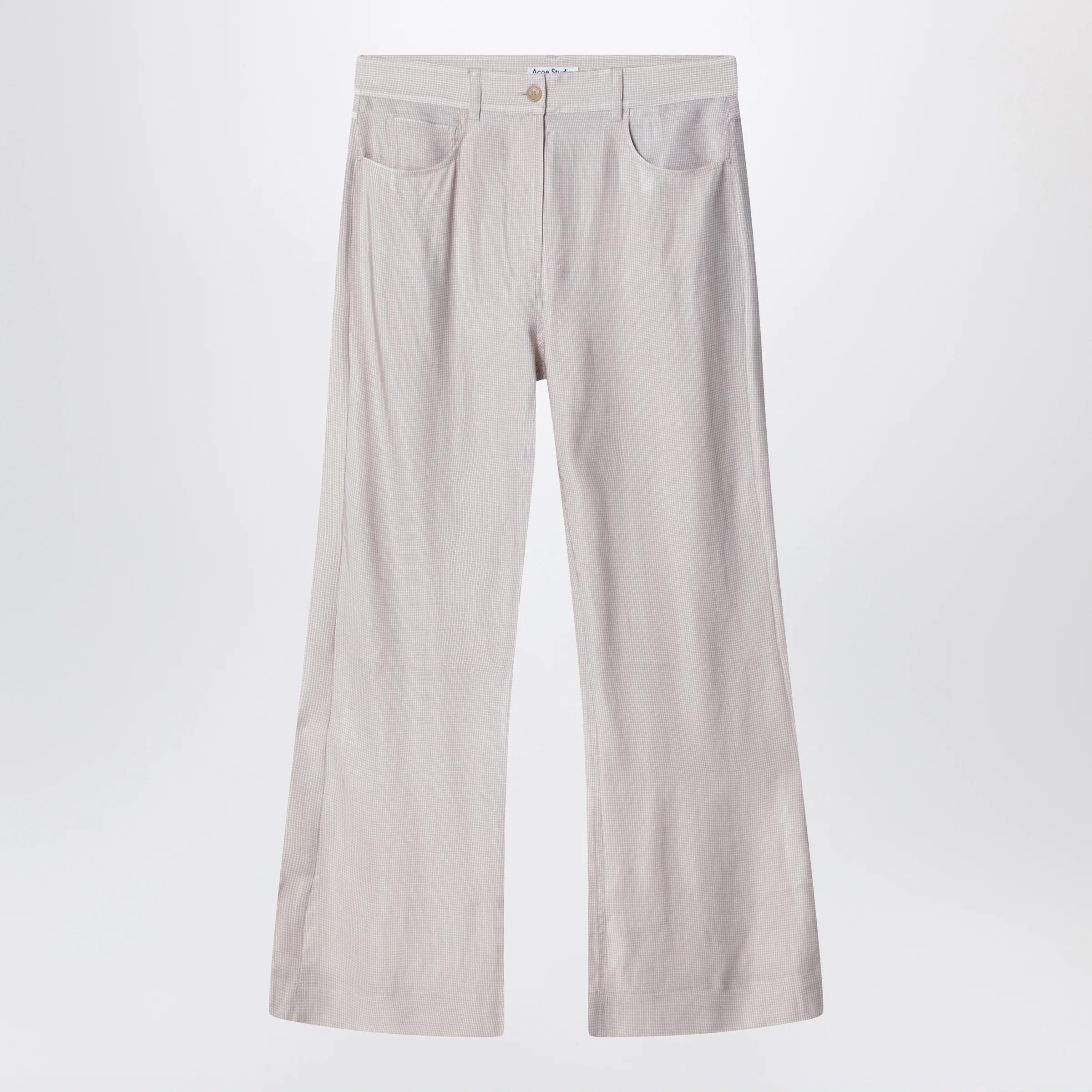 Acne Studios Casual check trousers Beige Multi