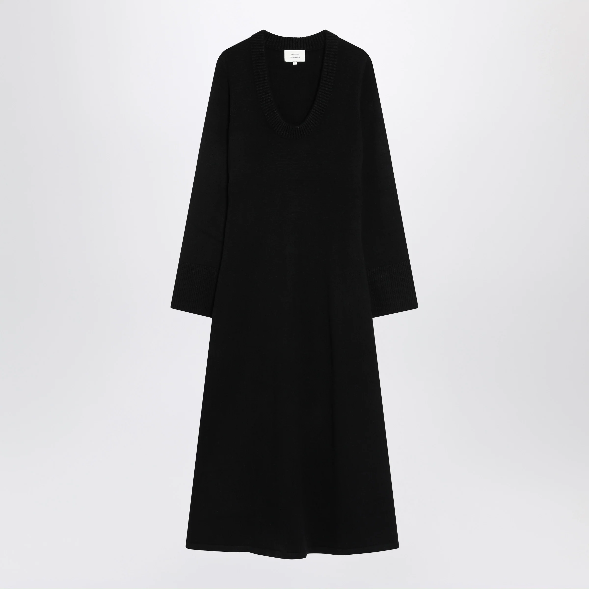 LouLou De Saison Long black Ari knit dress