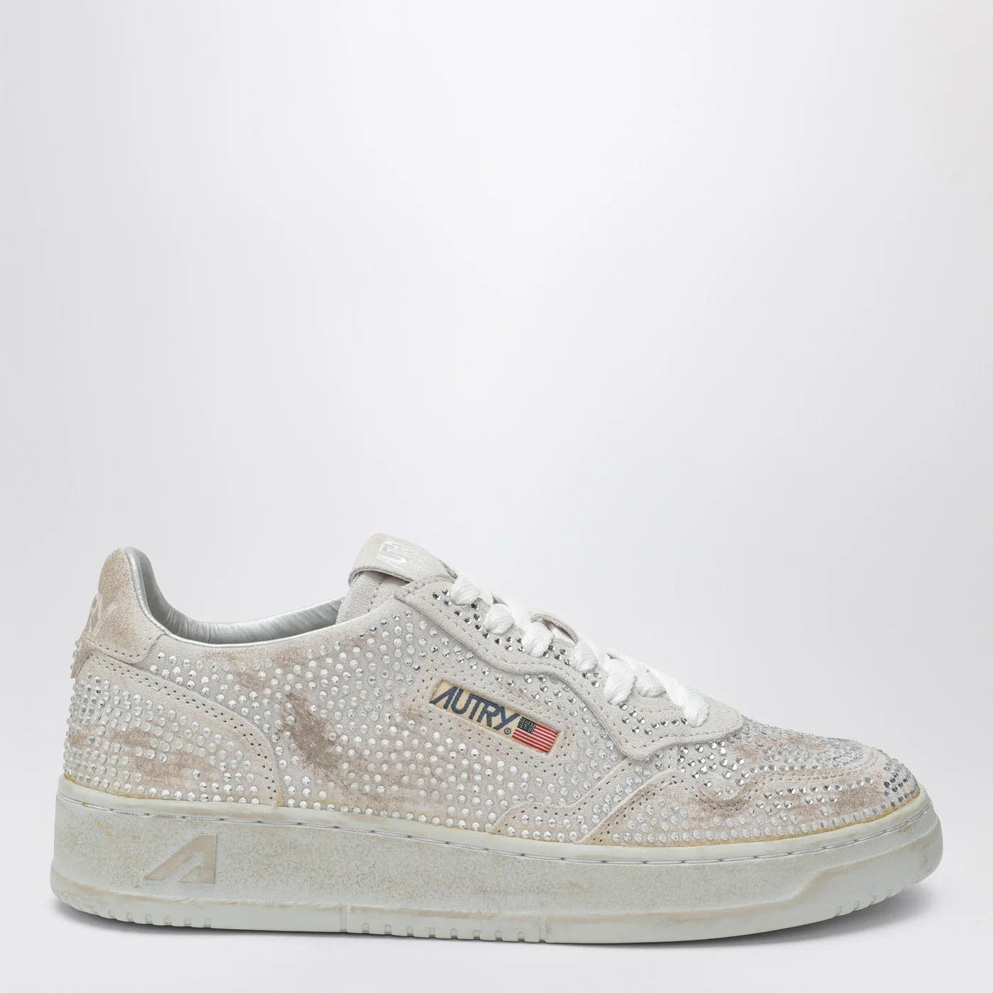 AUTRY Sneaker Medalist Crystals in white