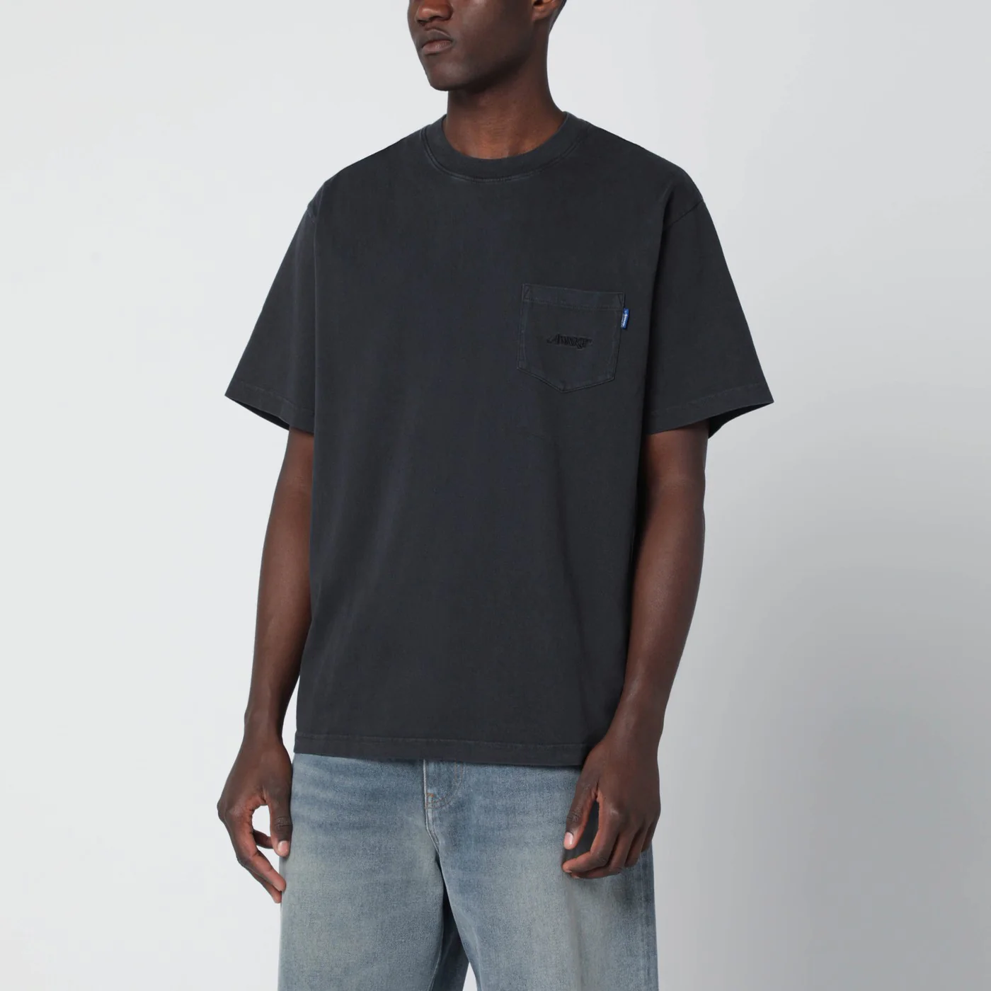 Awake NY Black crewneck T-shirt with logo