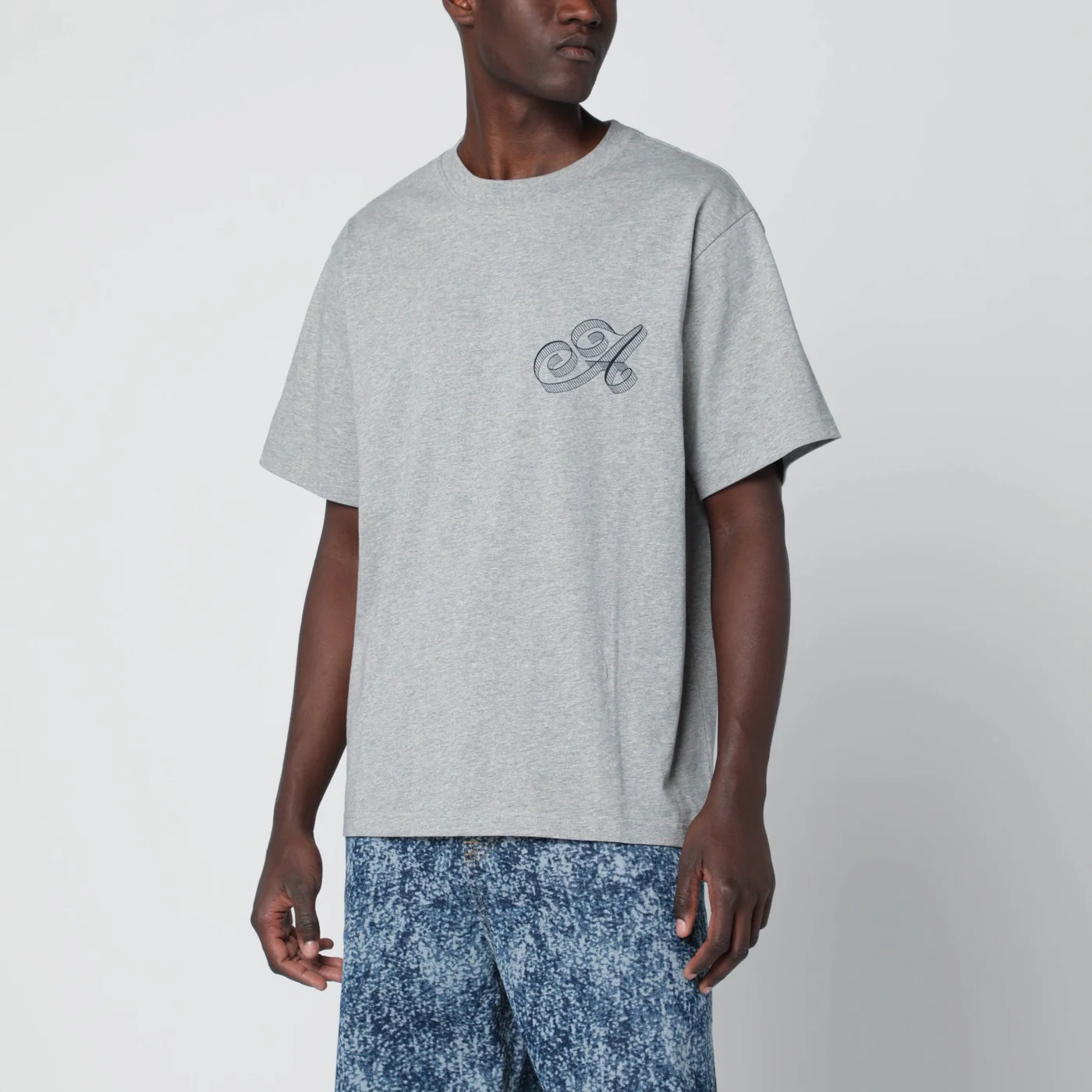 Awake NY Grey cotton T-shirt with logo