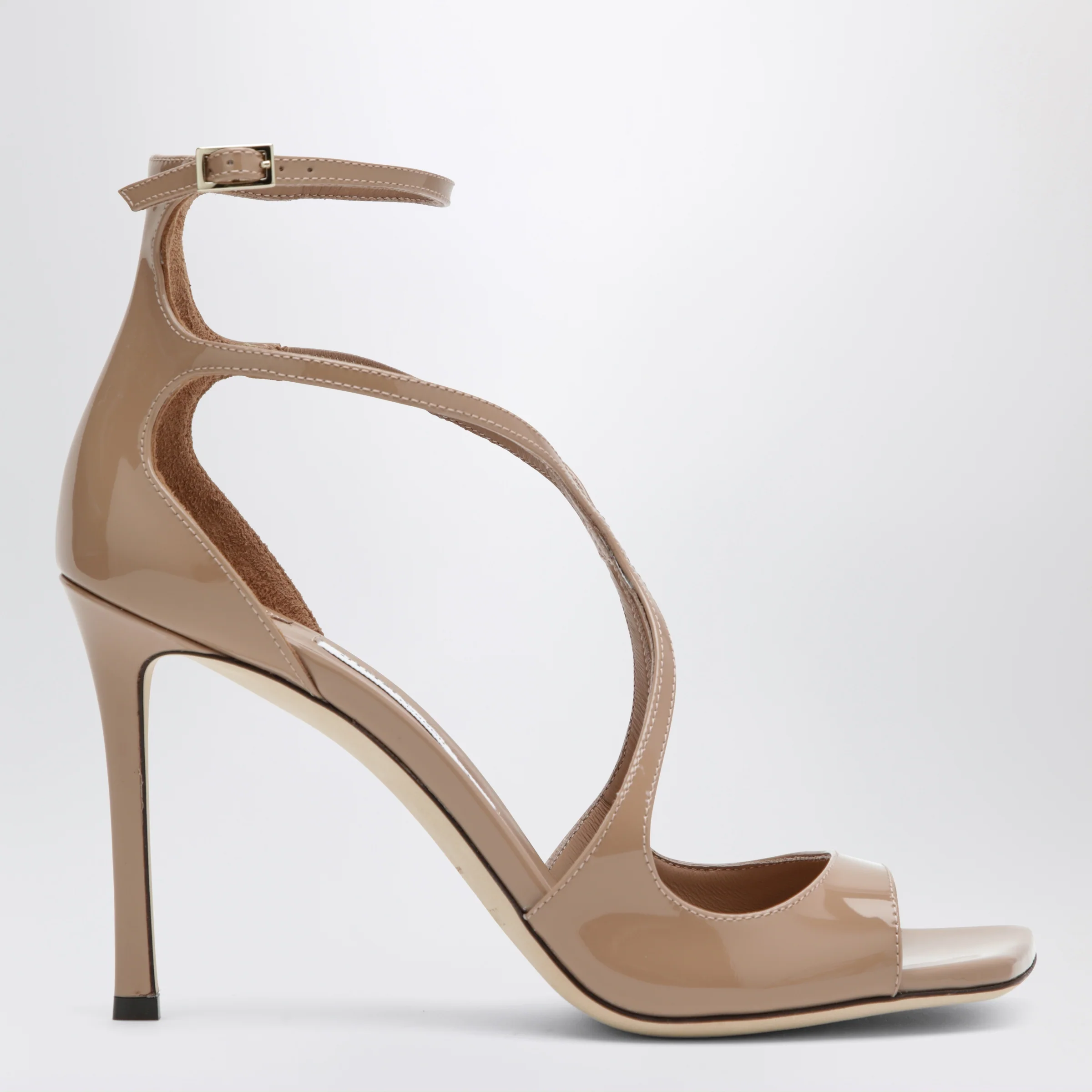 Jimmy Choo AZIA patent leather sandals in pastel pink