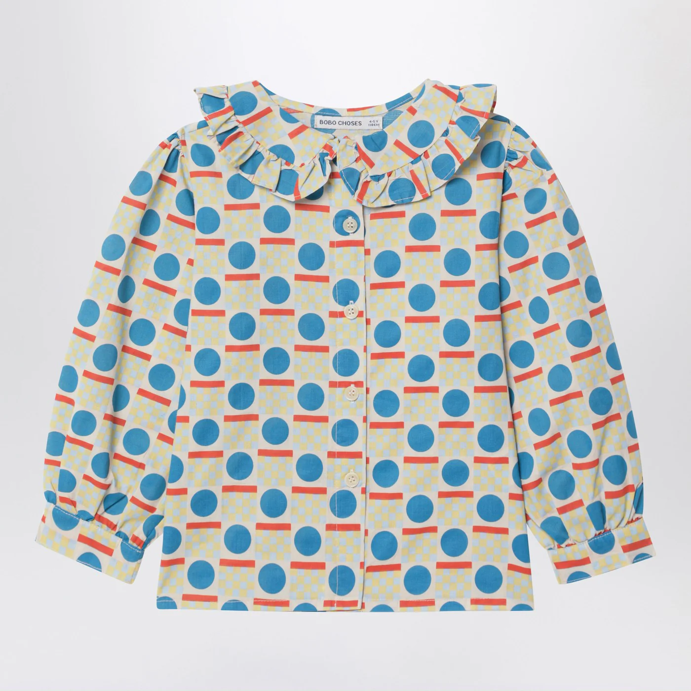 Bobo Choses Cotton blouse with geometric patterns