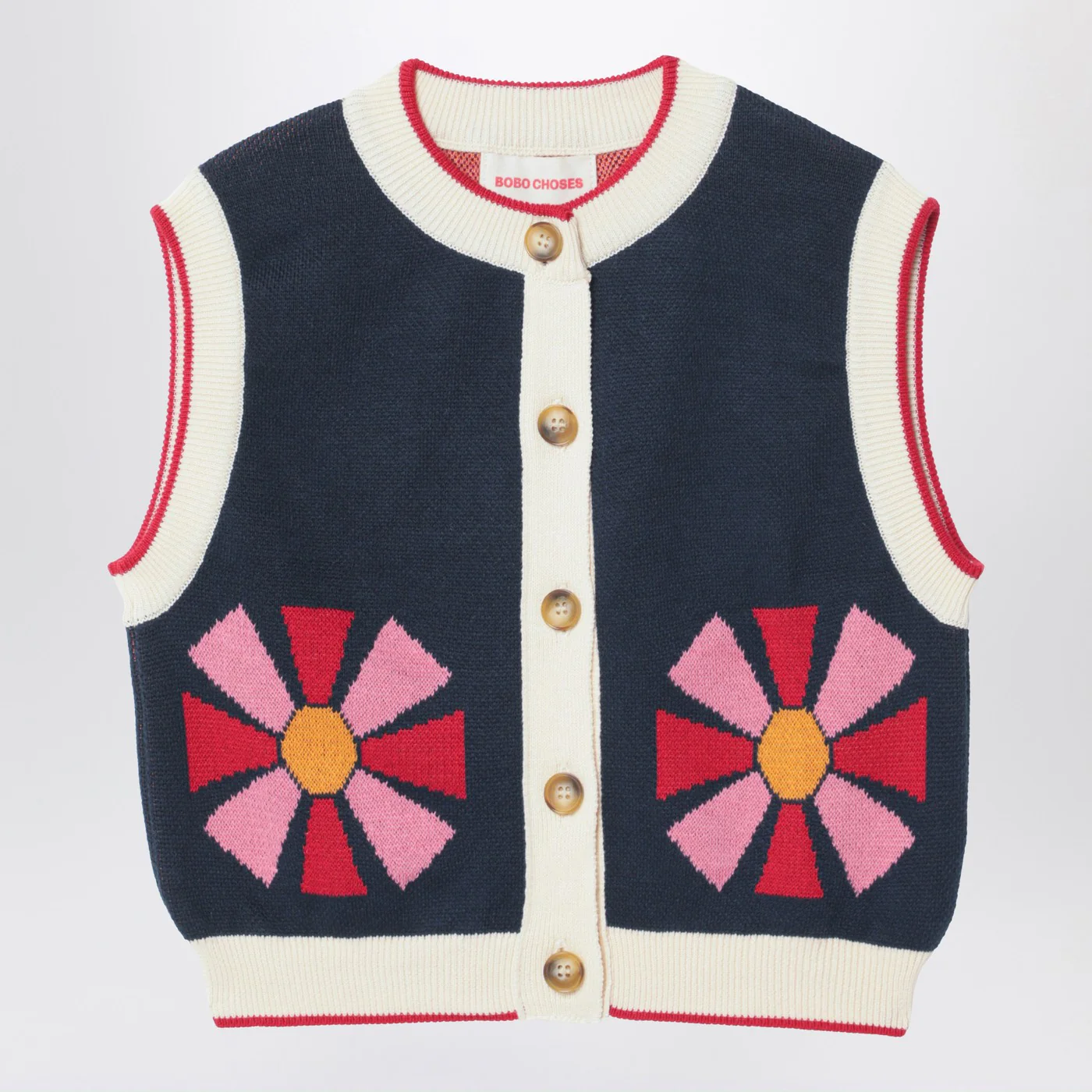Bobo Choses Navy blue Kaleidoscope vest
