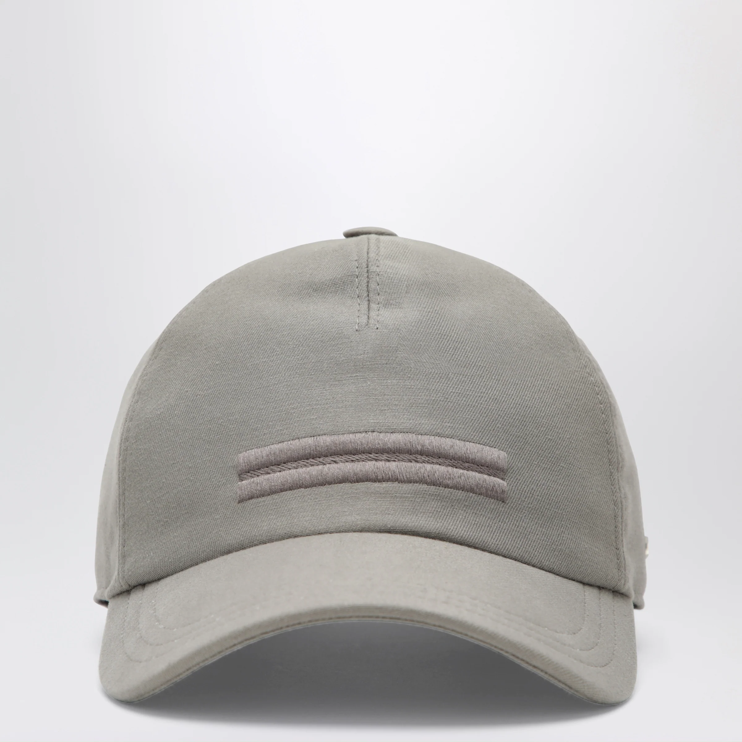 ZEGNA Taupe cotton baseball cap
