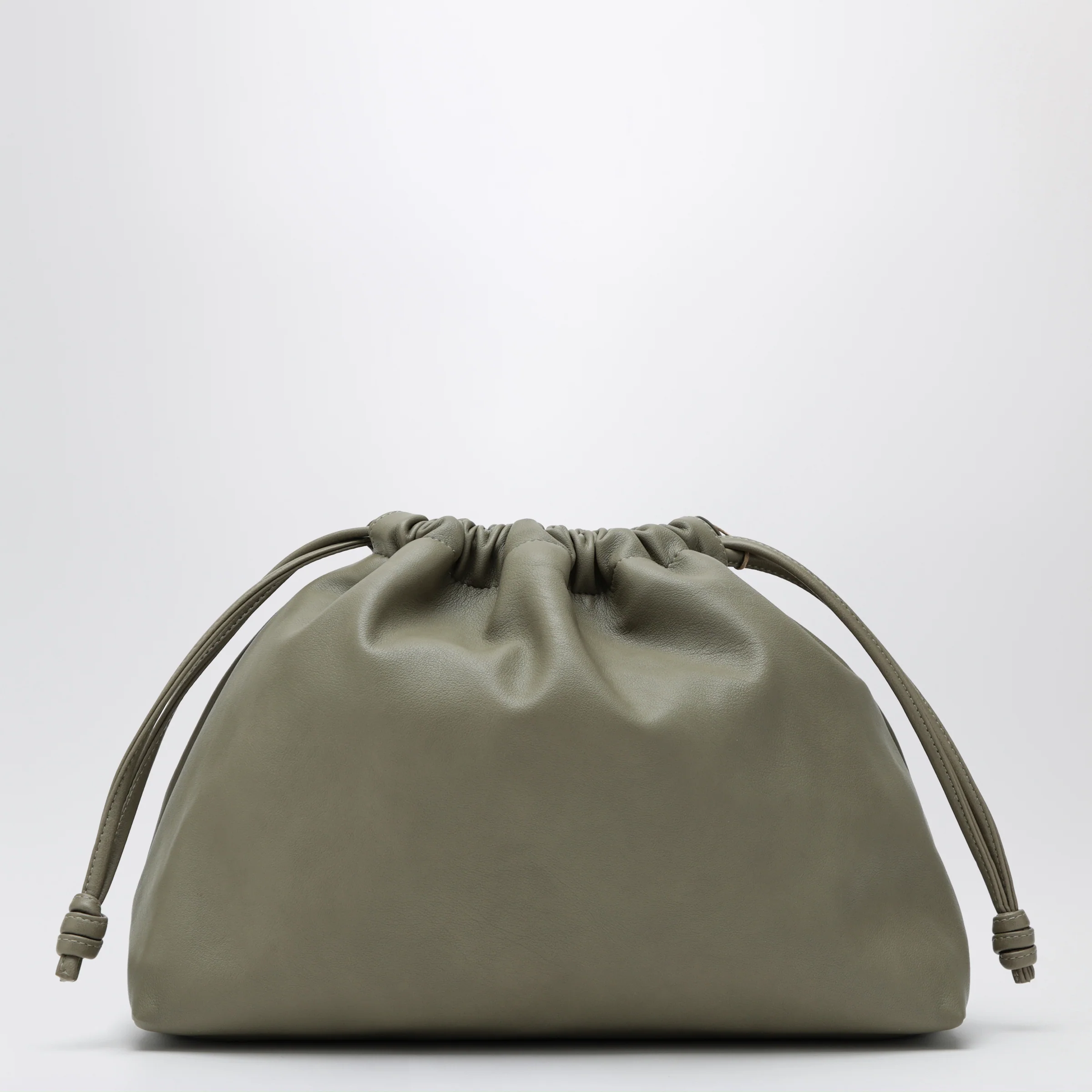The Frankie Shop Morgan small faux leather pouch in sage