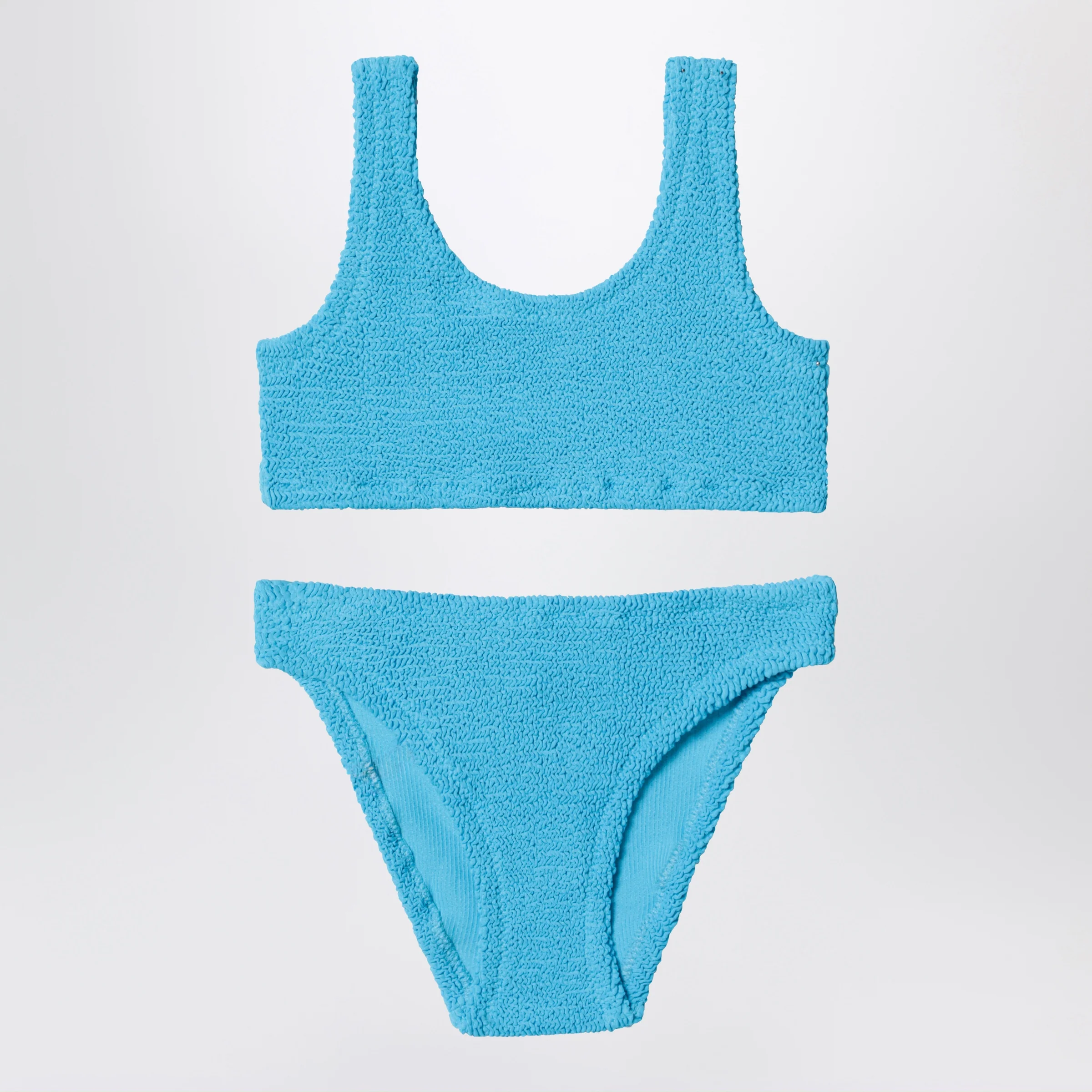 MC2 Saint Barth Baker bikini in light blue crinkle fabric