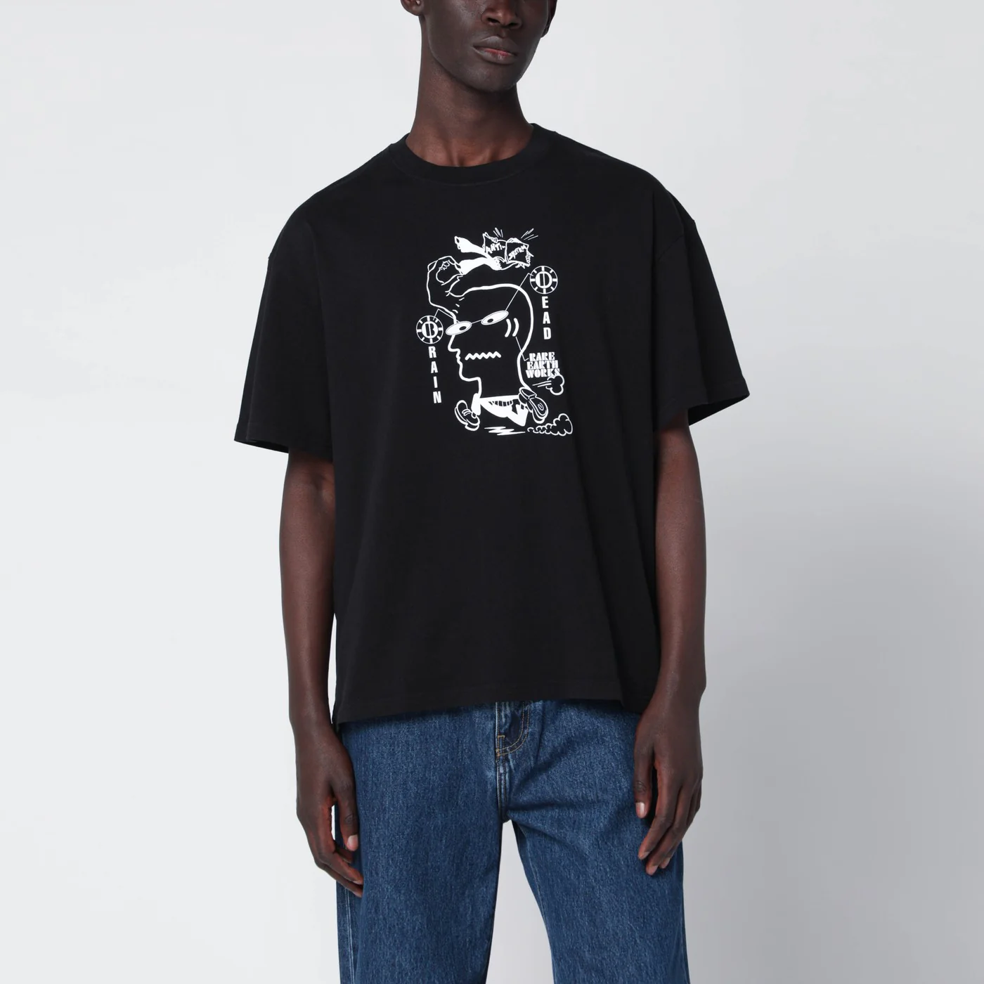 Brain Dead Black T-shirt with logo print