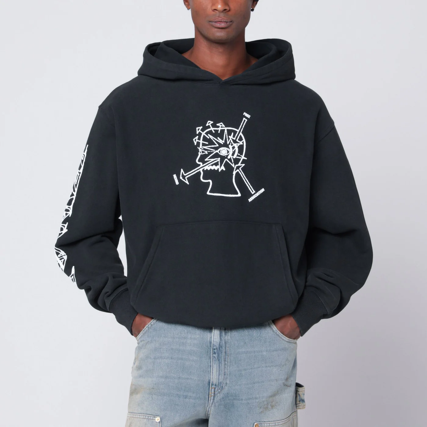 Brain Dead Faded black Neuro Free Association sweatshirt