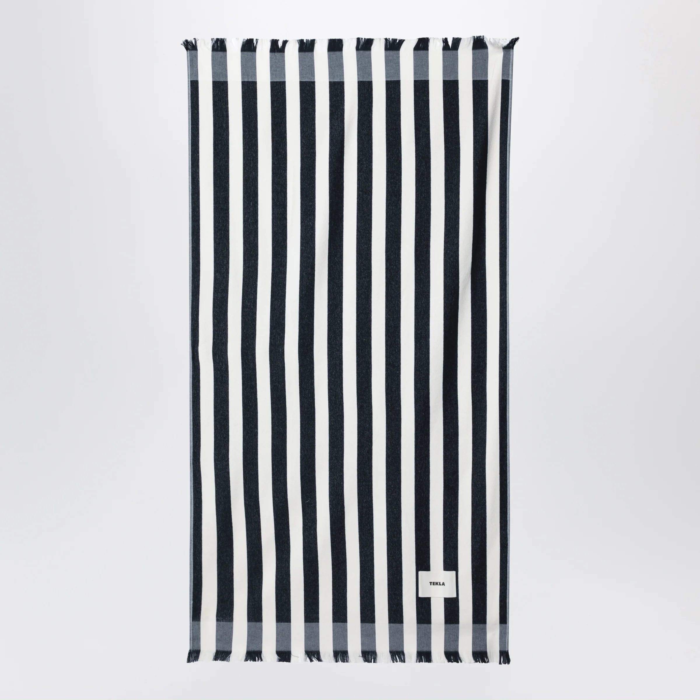 Tekla Navy blue/white striped beach towel