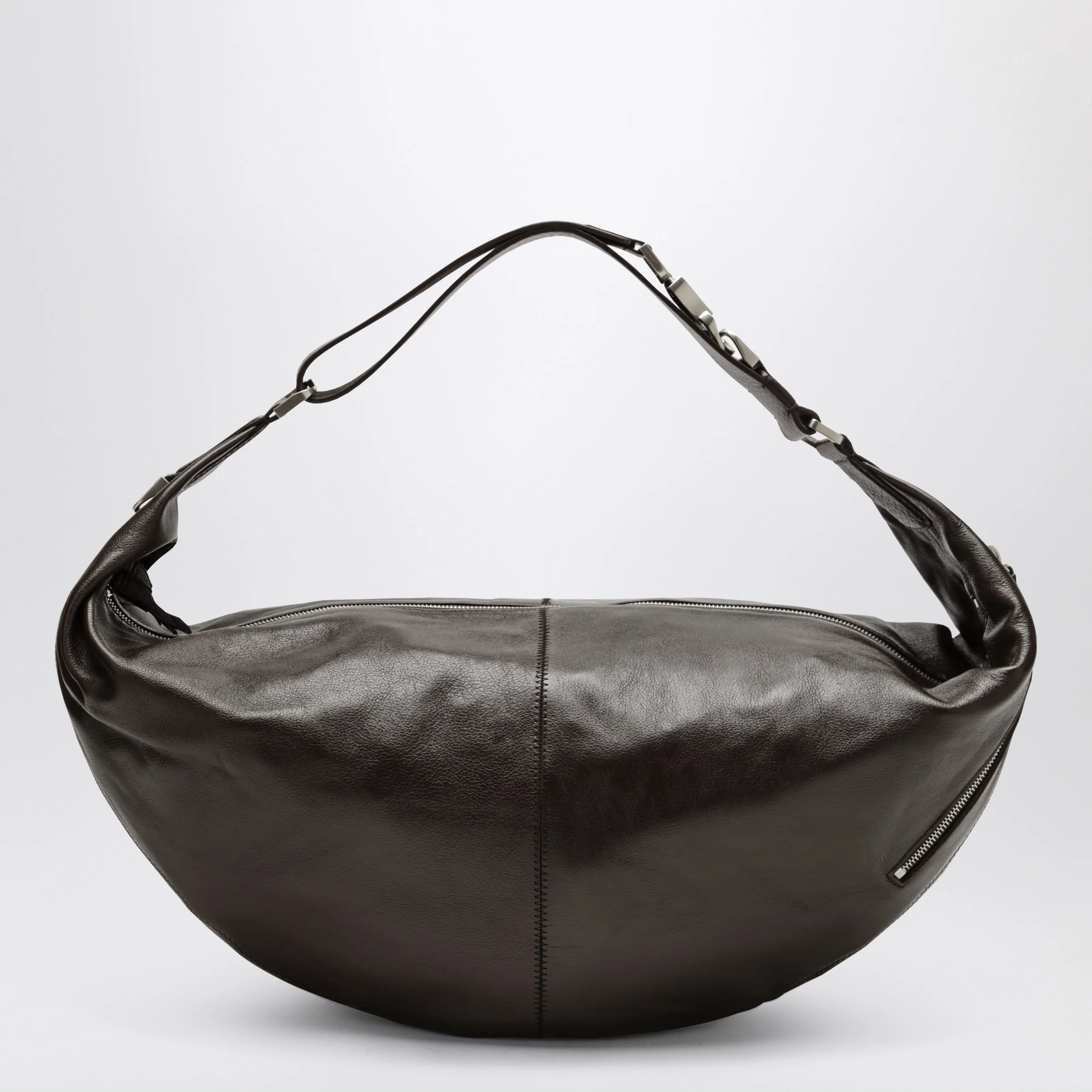 LEMAIRE Quiver Clip brown leather bag