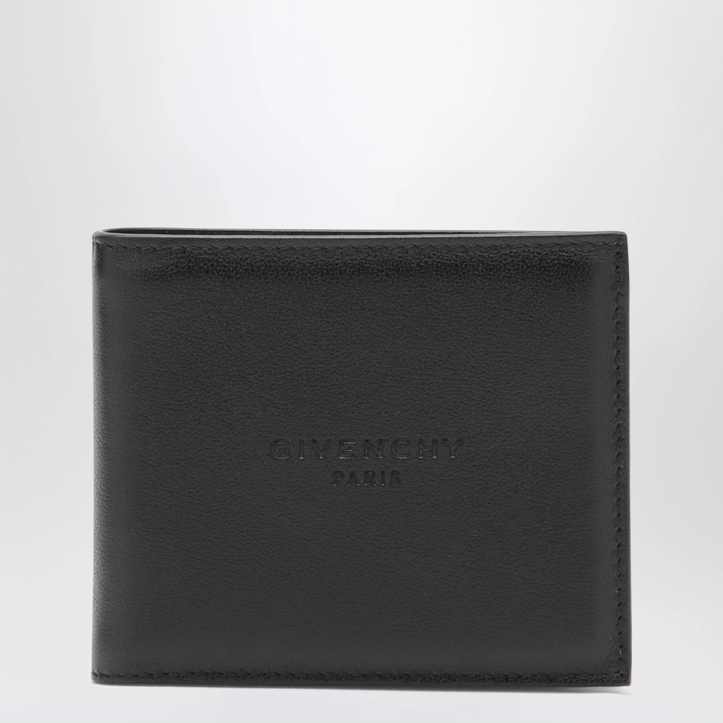 Givenchy Embossed-logo calf leather wallet in black