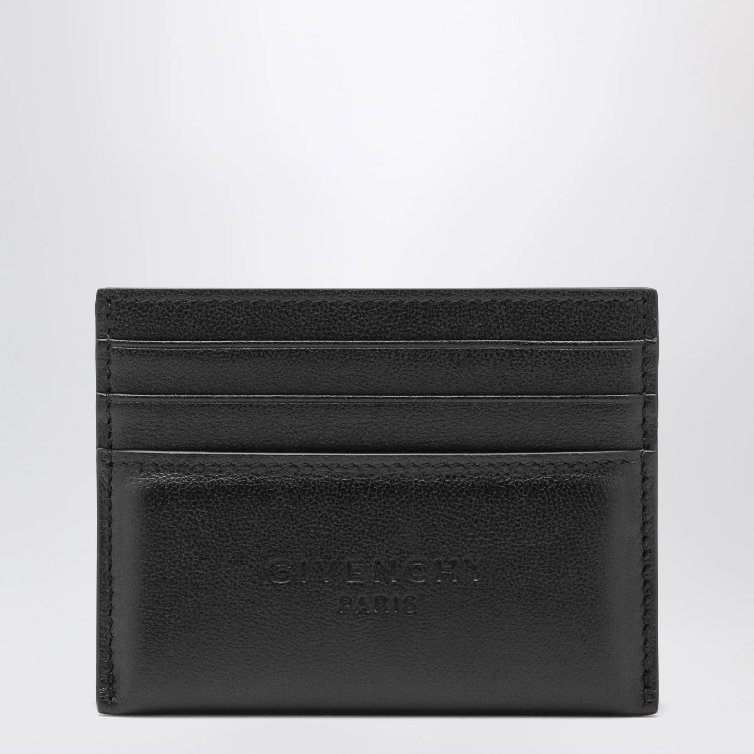 Givenchy Black leather card holder with logo
