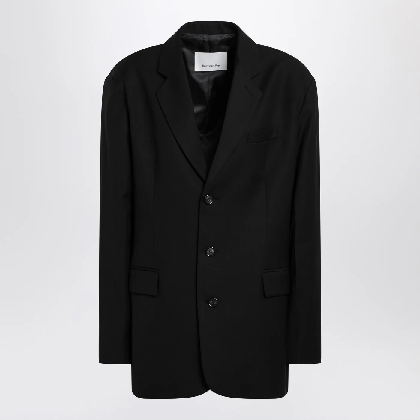 The Frankie Shop Black oversized single-breasted Gelso jacket