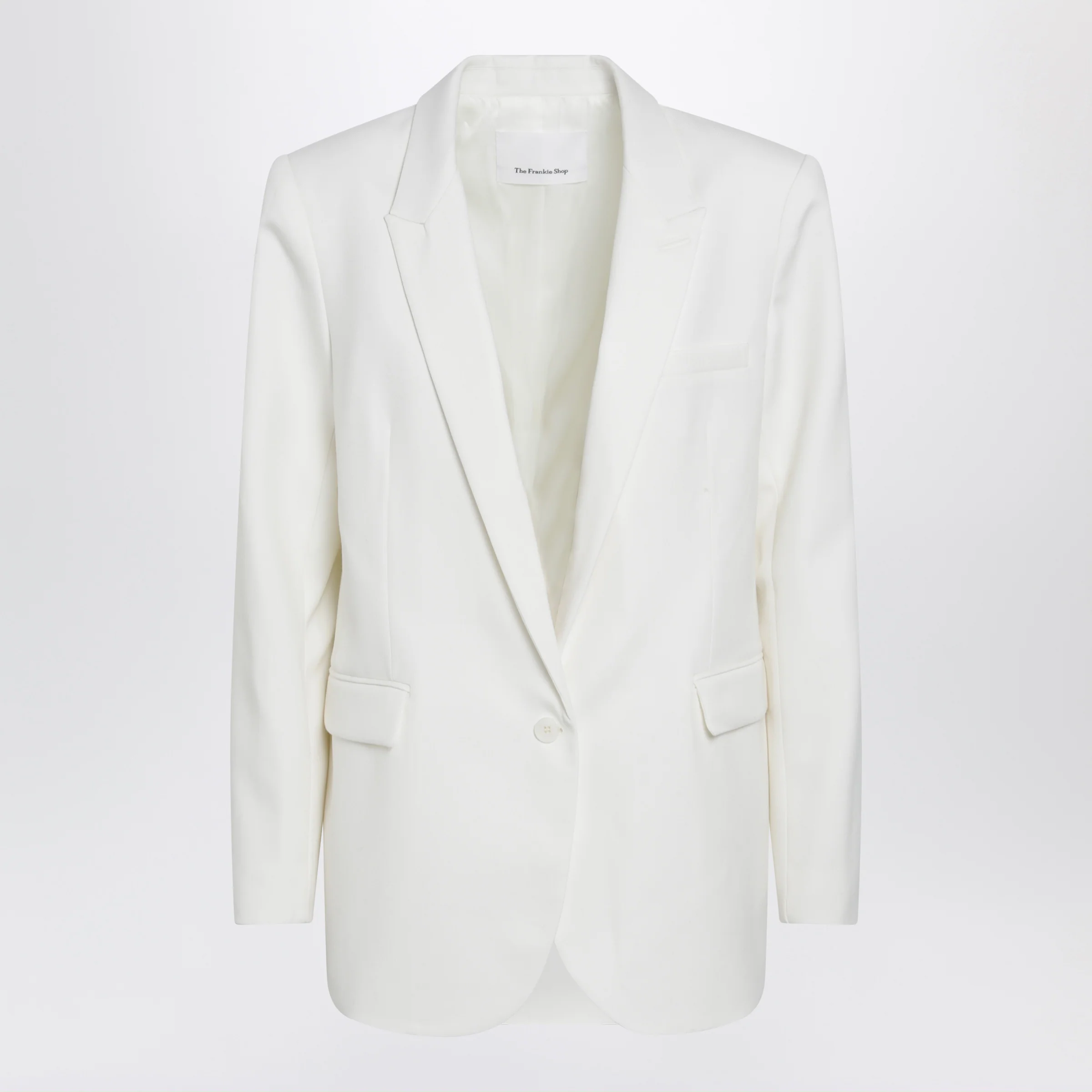The Frankie Shop Amelia tailored blazer in wool blend white