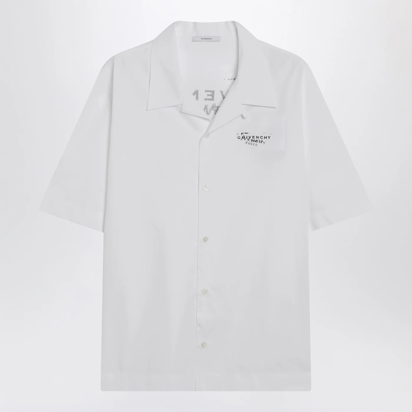 Givenchy White poplin shirt with logo print