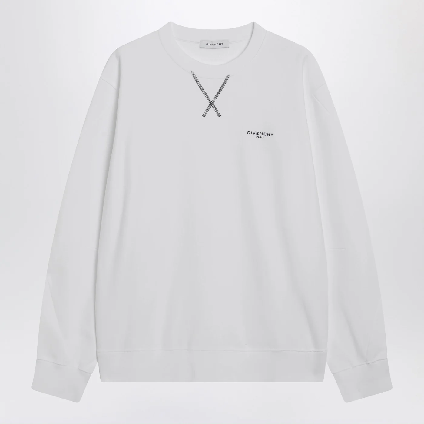 Givenchy White Couture Seam sweatshirt with embroidered logo