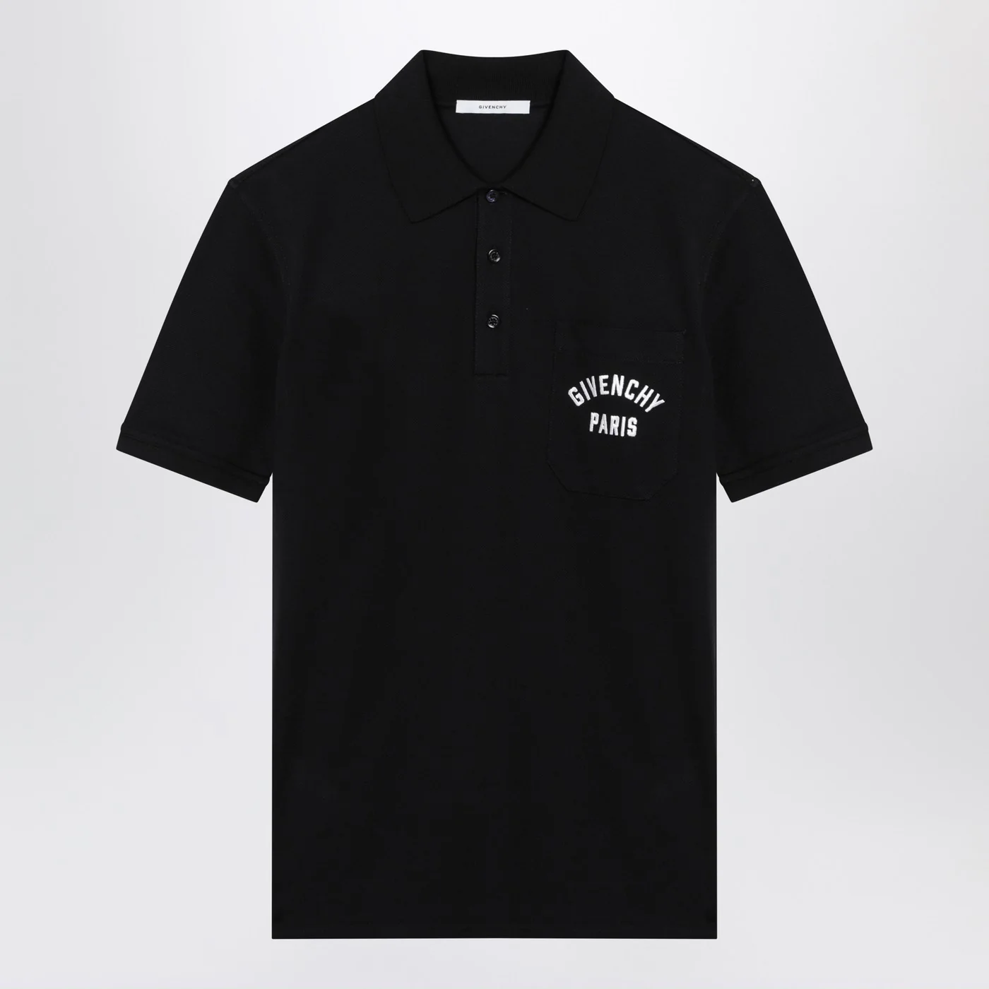 Givenchy Dark blue polo shirt with logo embroidery