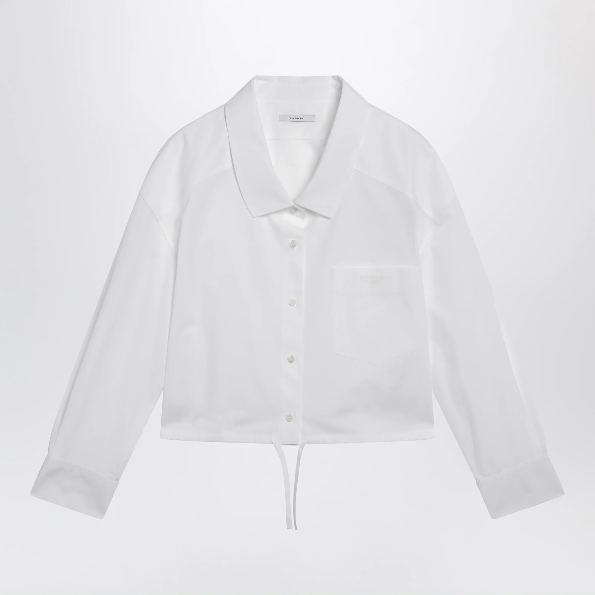 Givenchy White short poplin shirt