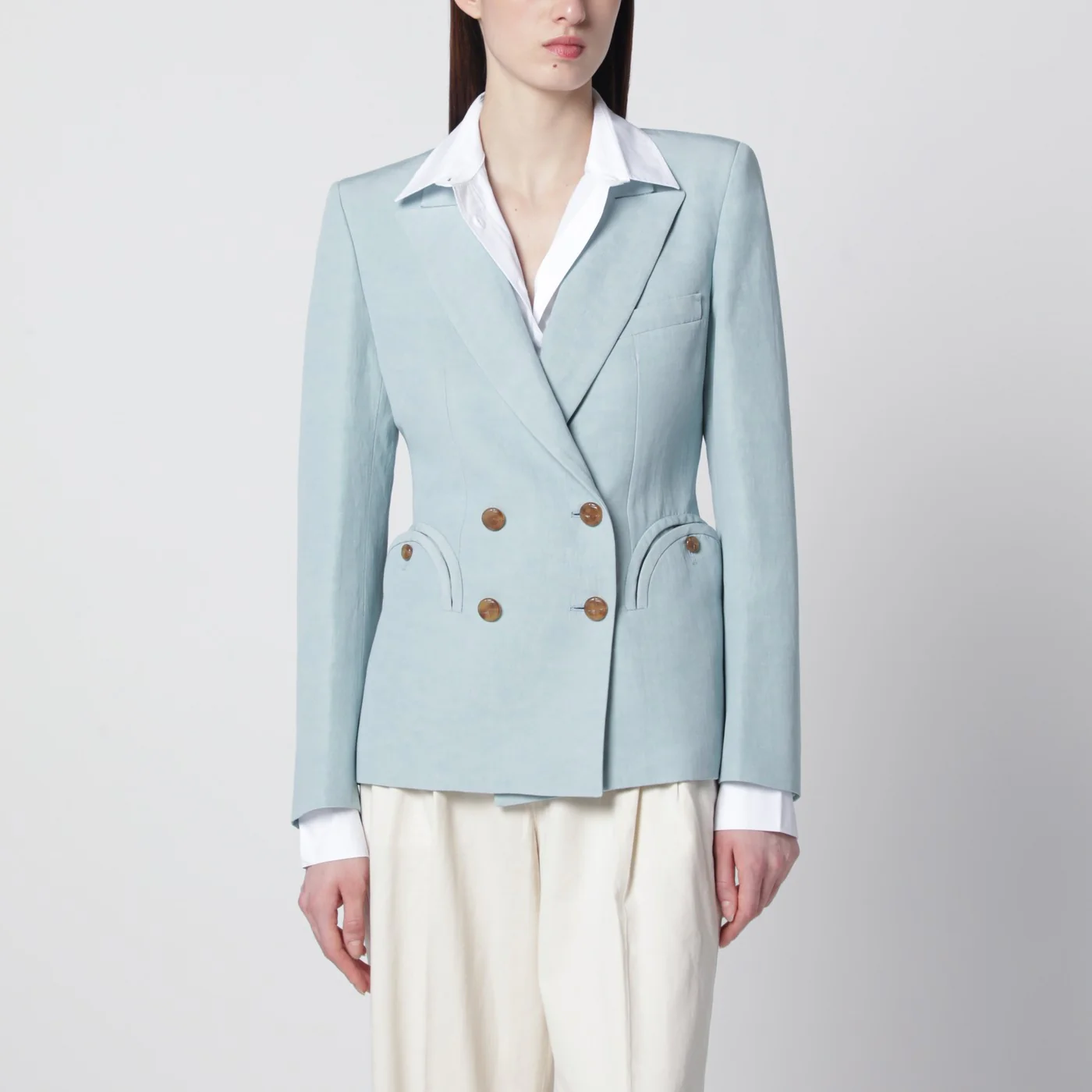 Blazé Milano Light blue double-breasted jacket