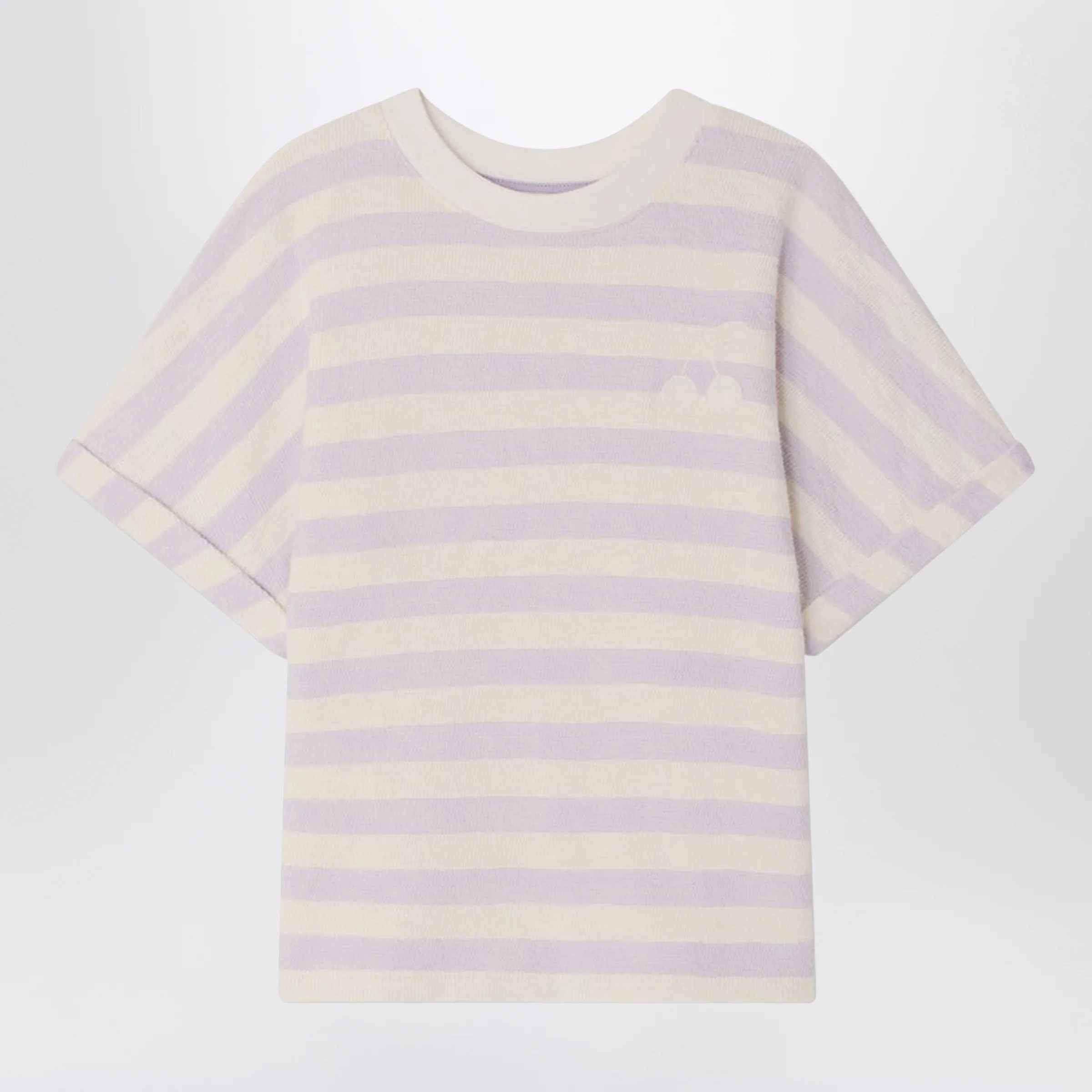 Bonpoint Farah lilac/ivory striped T-shirt