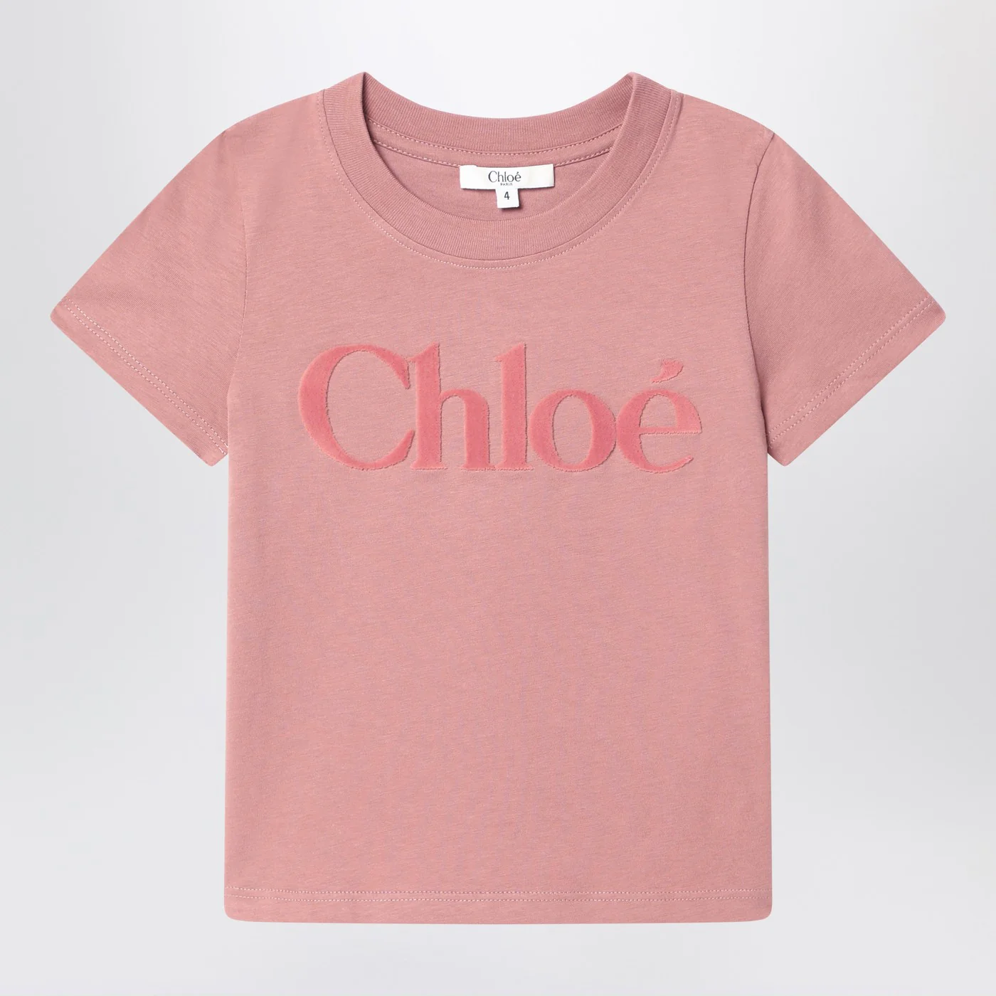 Chloé Pink cotton T-shirt with logo