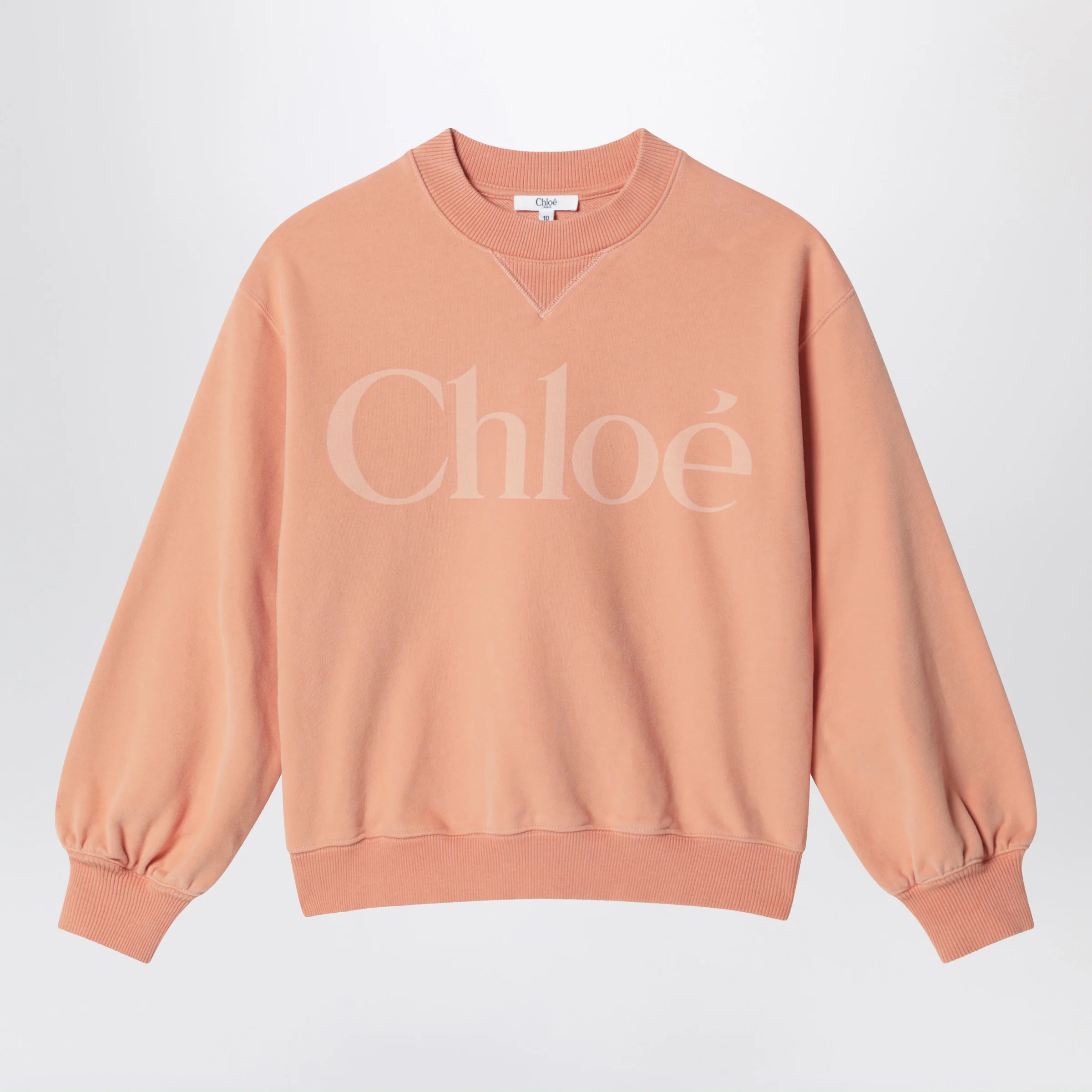 Chloé Apricot sweatshirt with logo print