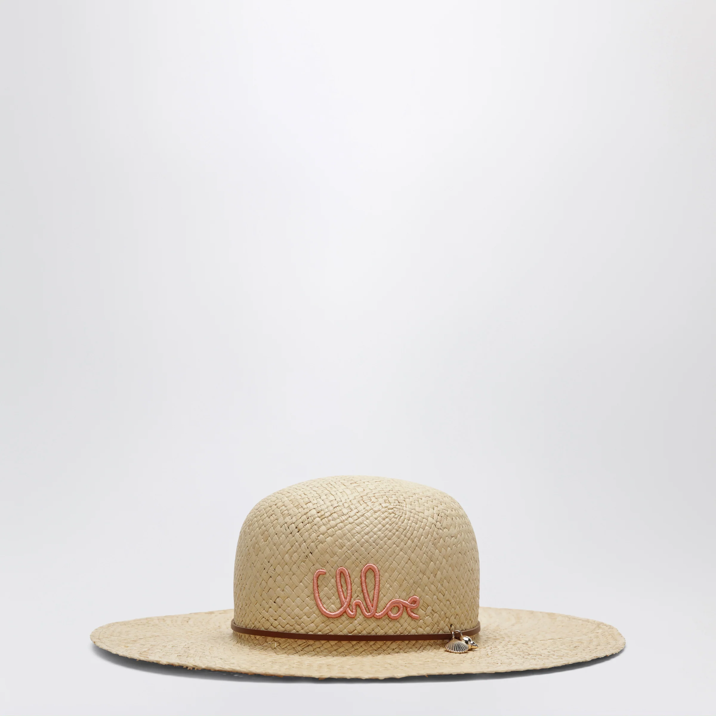 Chloé Raffia hat with embroidered logo
