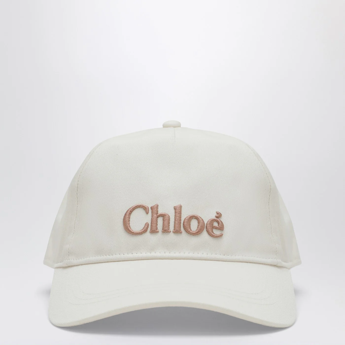 Chloé White baseball cap with logo embroidery
