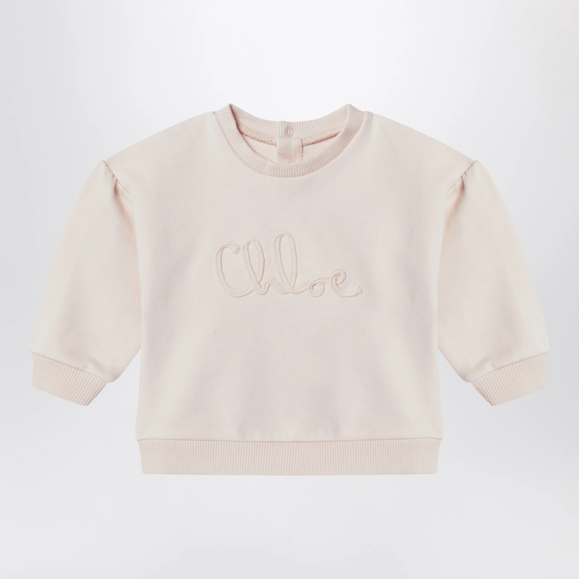 Chloé Light pink sweatshirt with logo embroidery