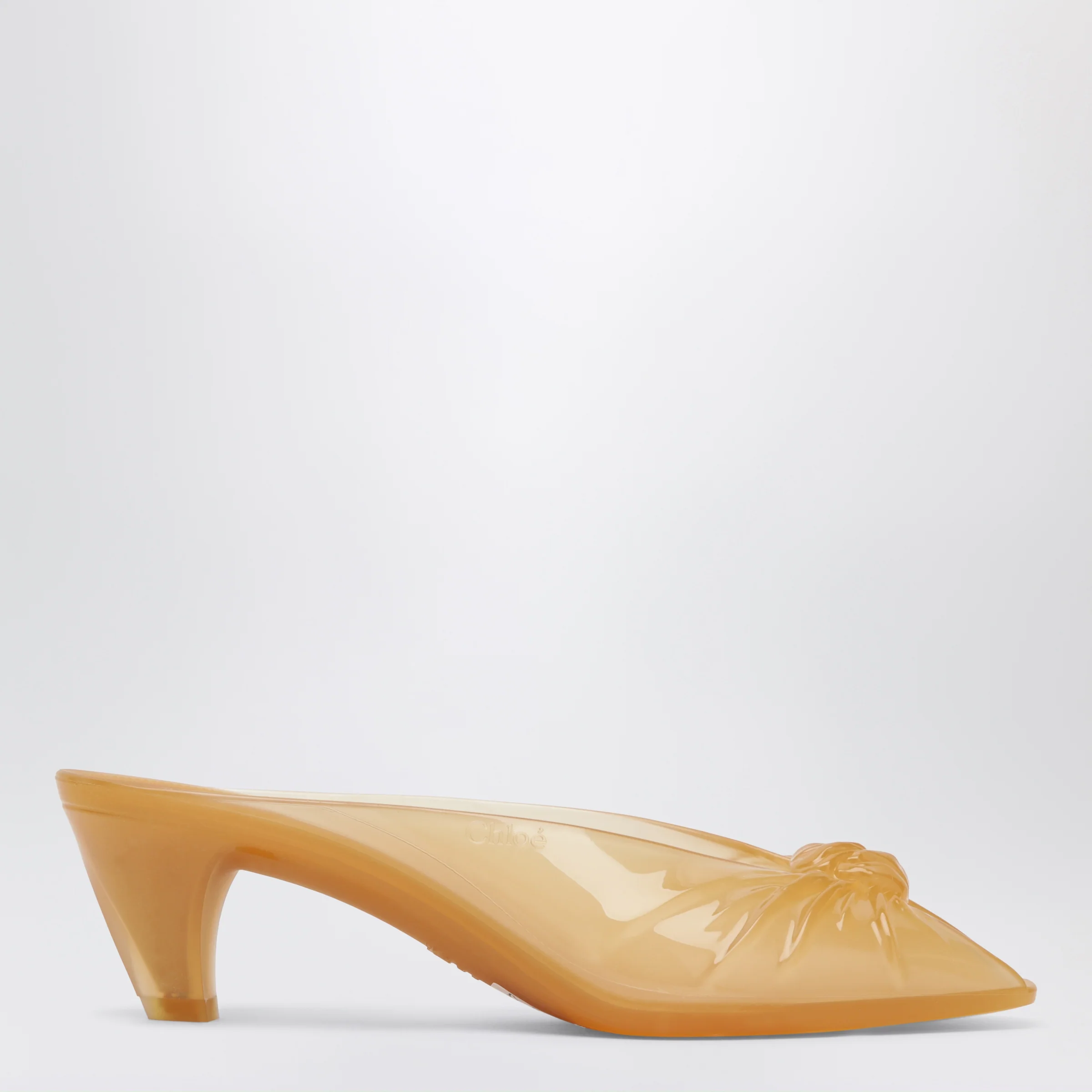 Chloé Jelly mules with bow in orange TPU