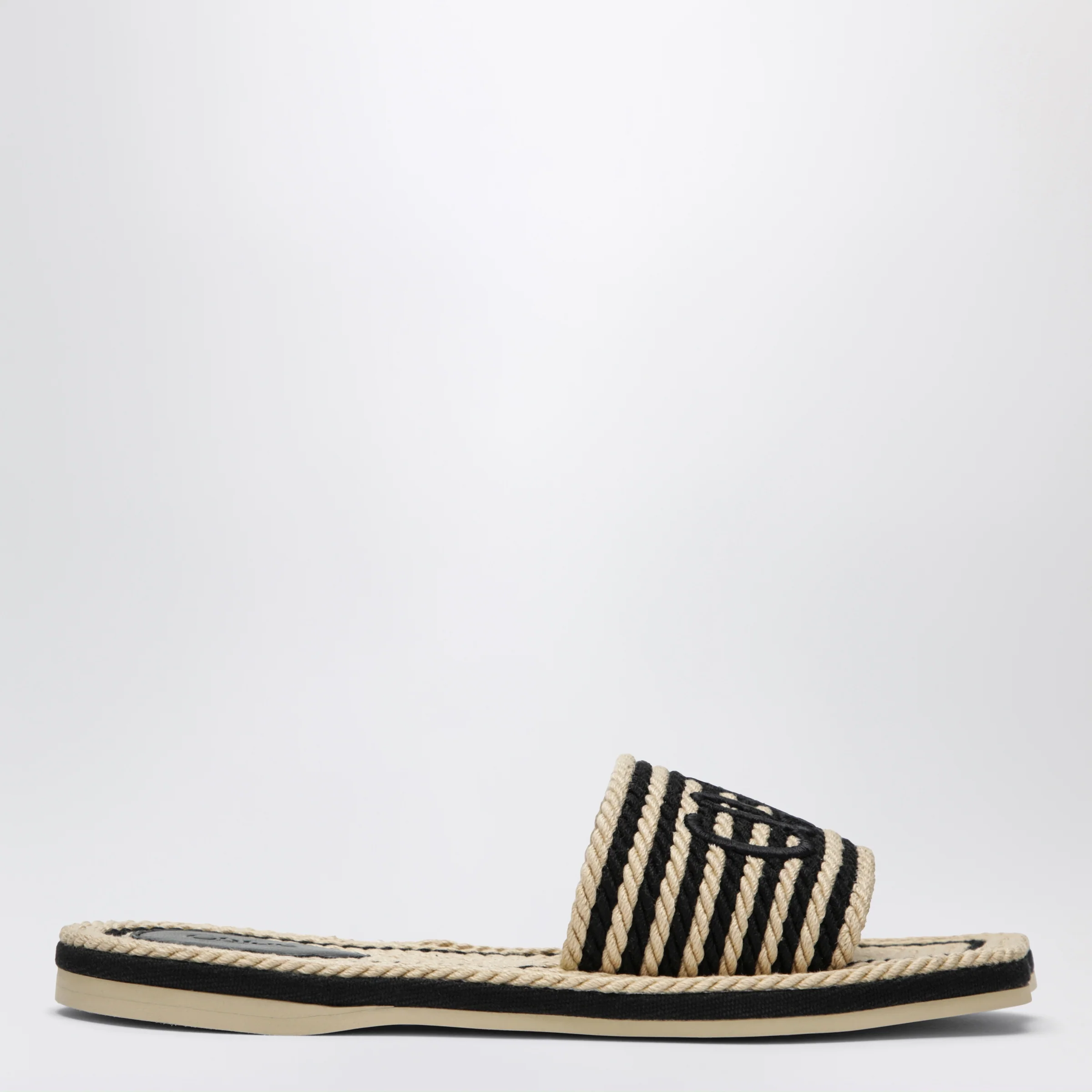 Chloé Sand mules in hand-braided recycled rope, black