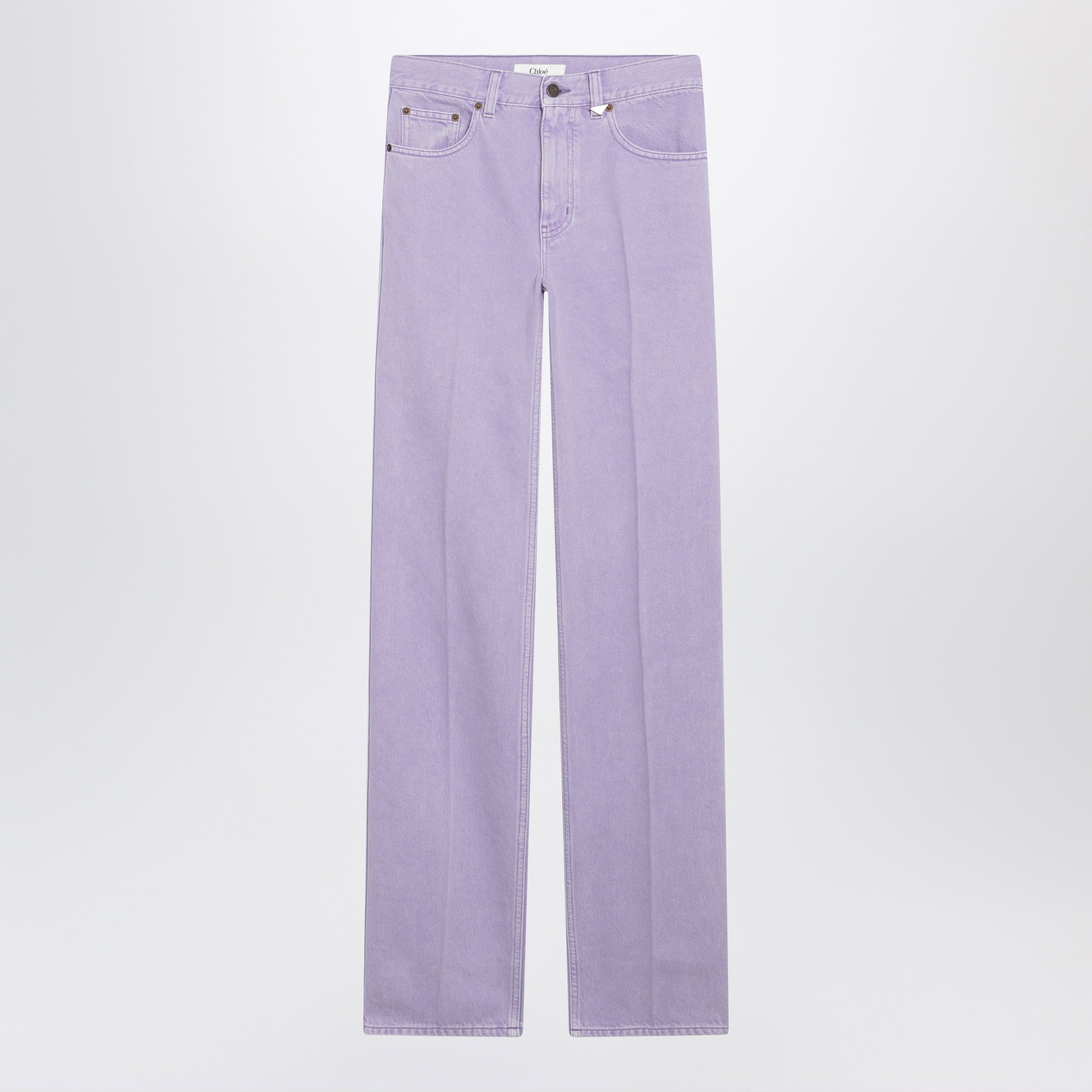 Chloé Straight jeans in lavender organic cotton denim