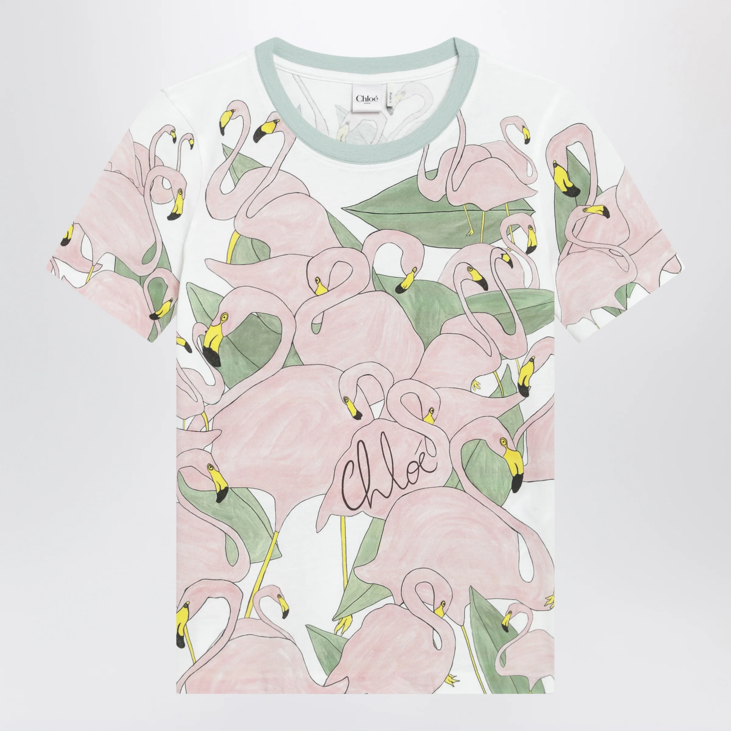 Chloé Baby-fit crew-neck T-shirt in organic cotton jersey, multicolor